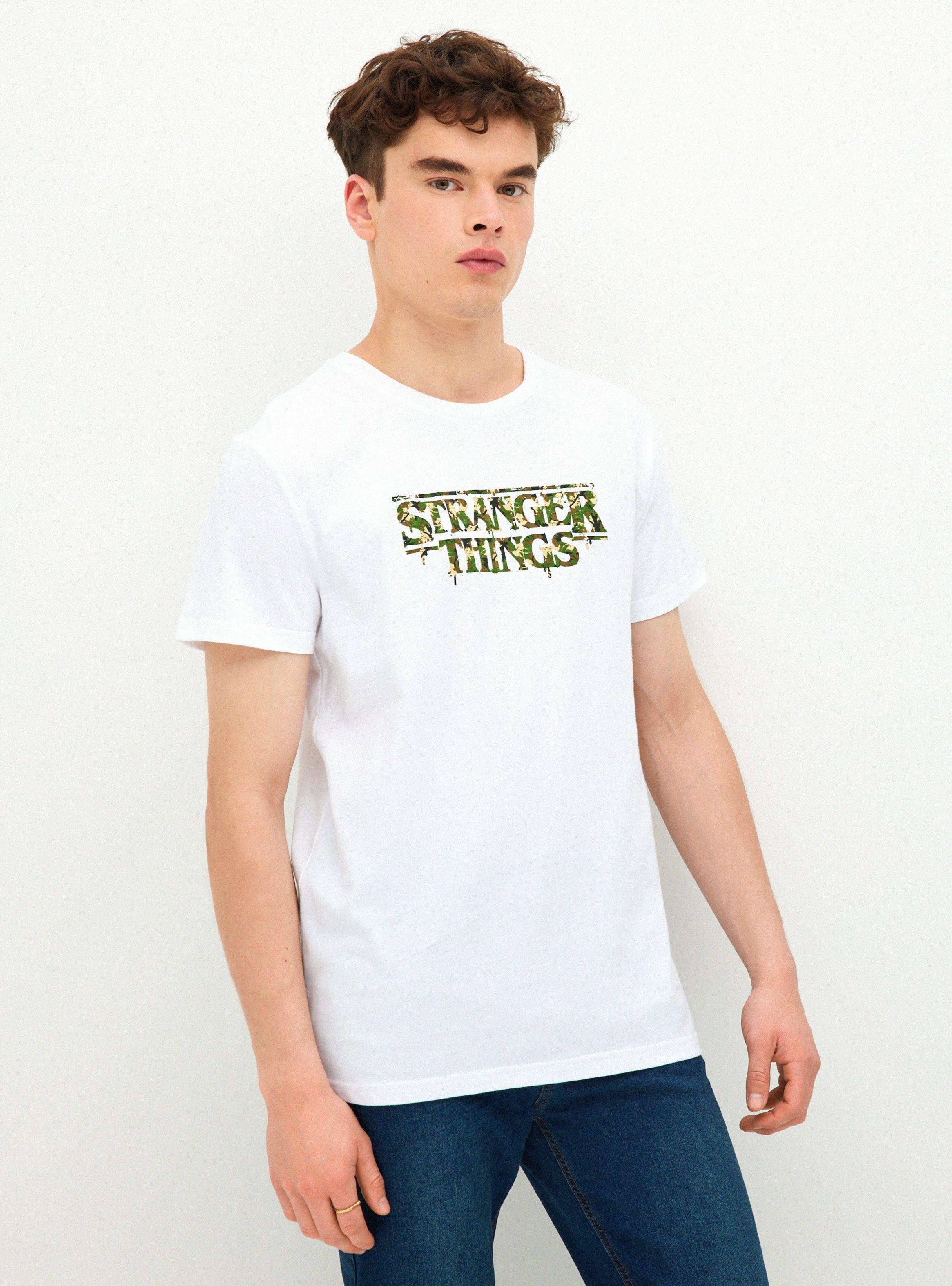 Polera Stranger Things Texto Militar-0
