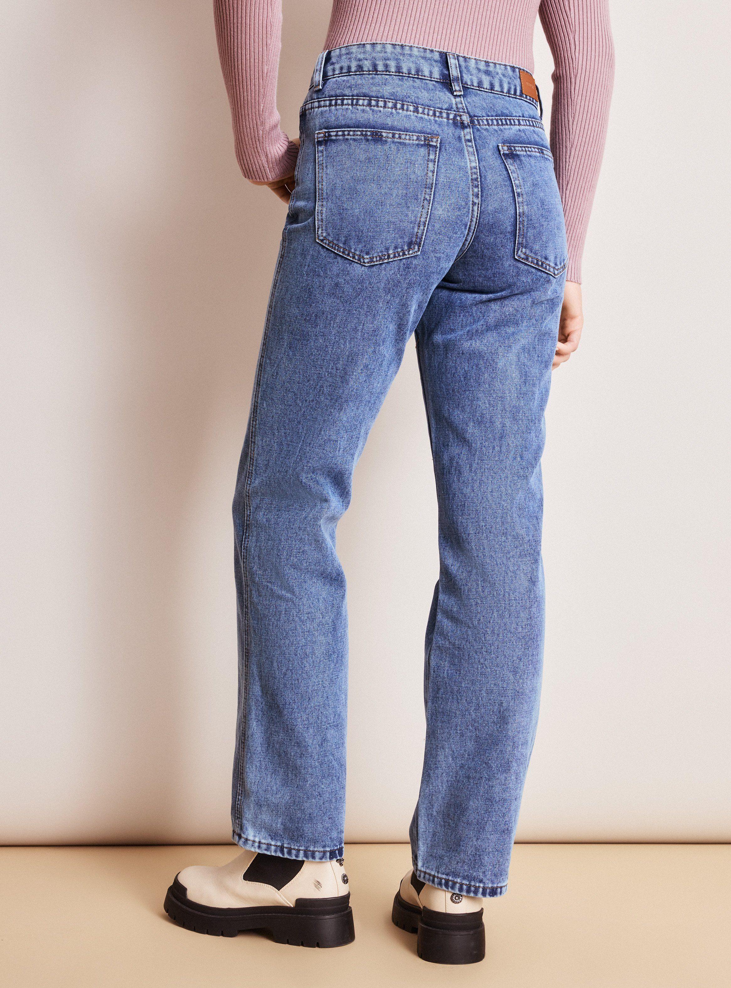 Jeans Straight Lavados Clásicos-1