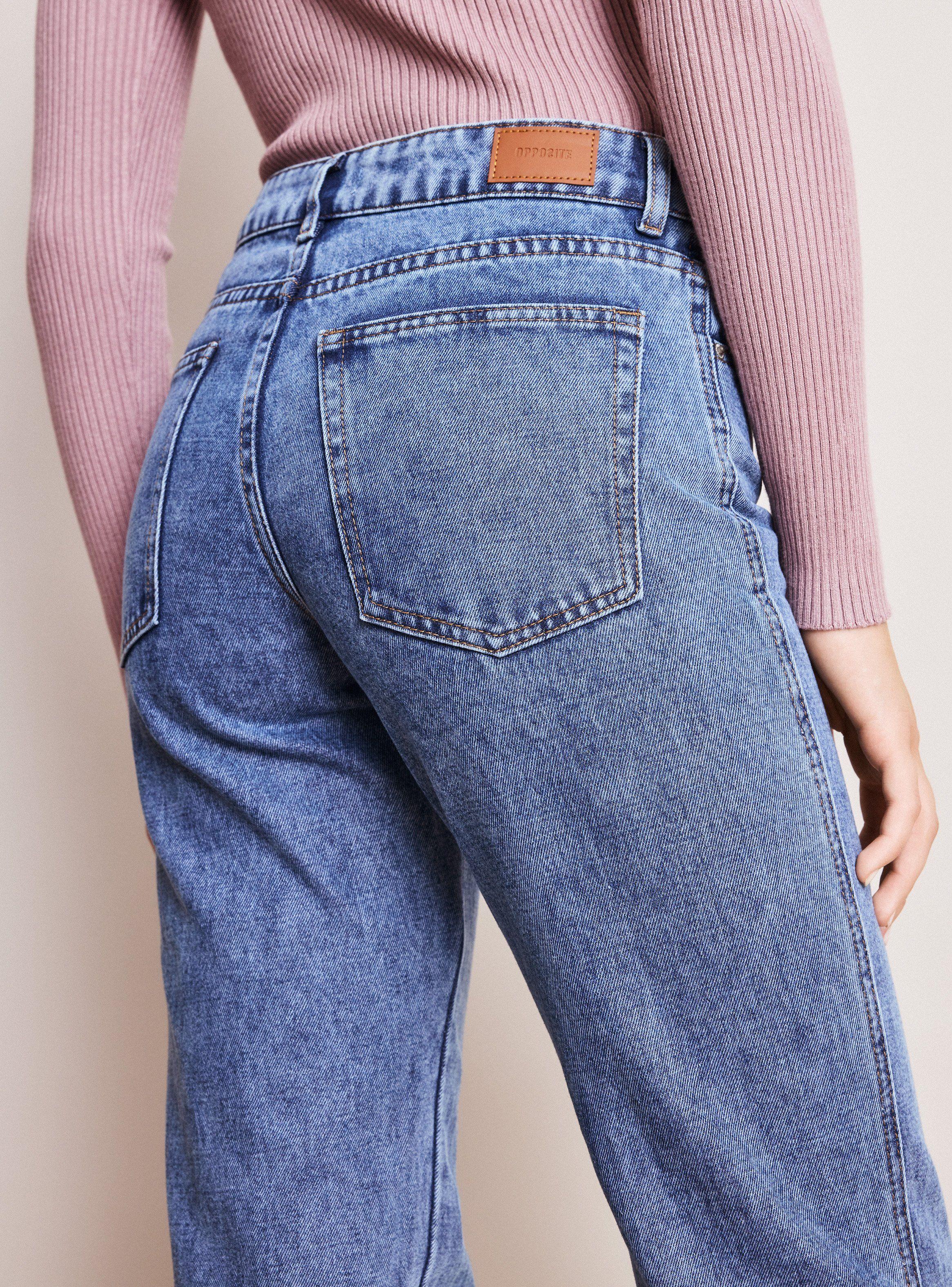 Jeans Straight Lavados Clásicos-3