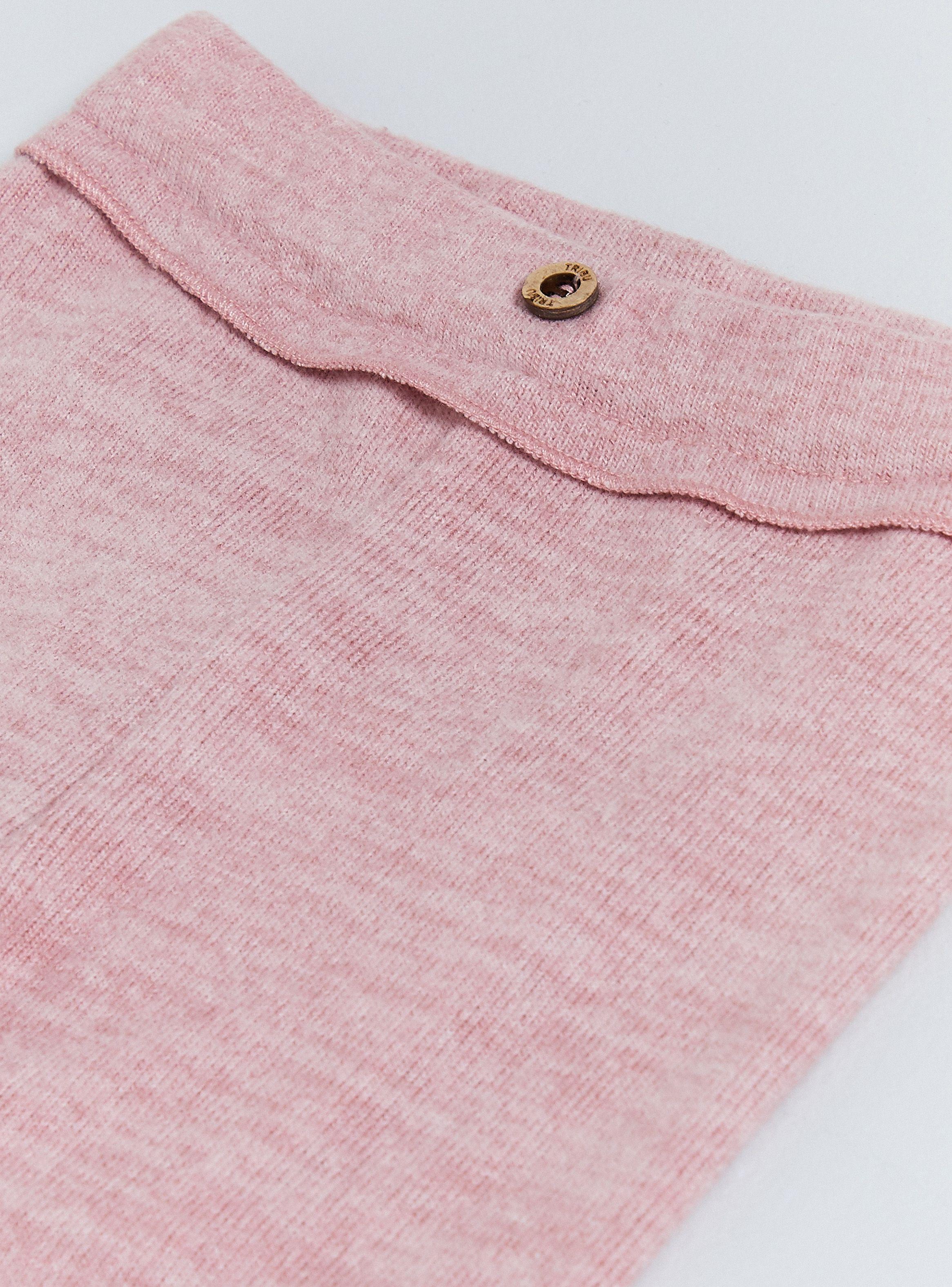 Calza Textura Suave Con Botón Decorativo-2