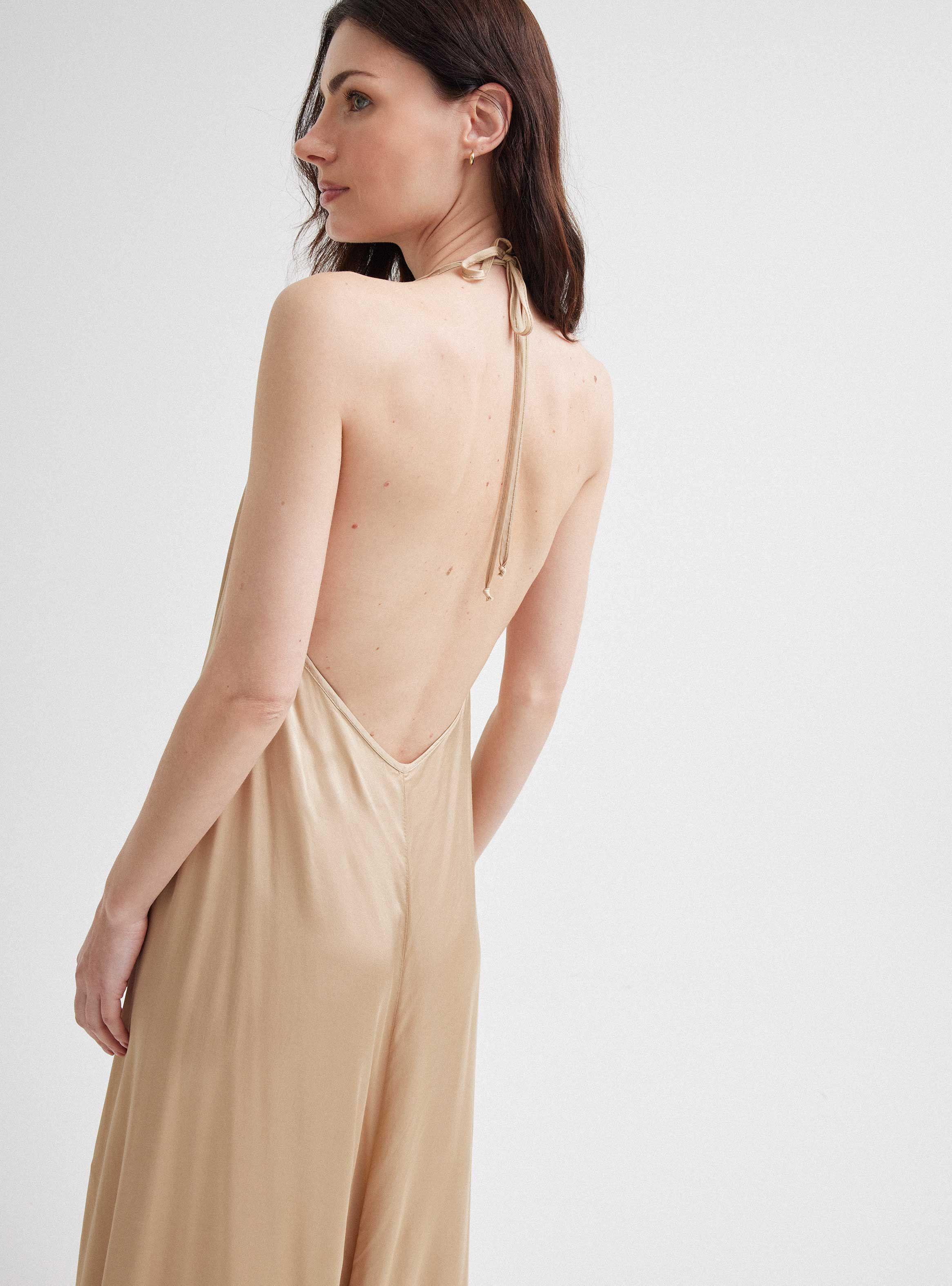 Vestido Amplio Espalda Descubierta Hecho en Italia-5