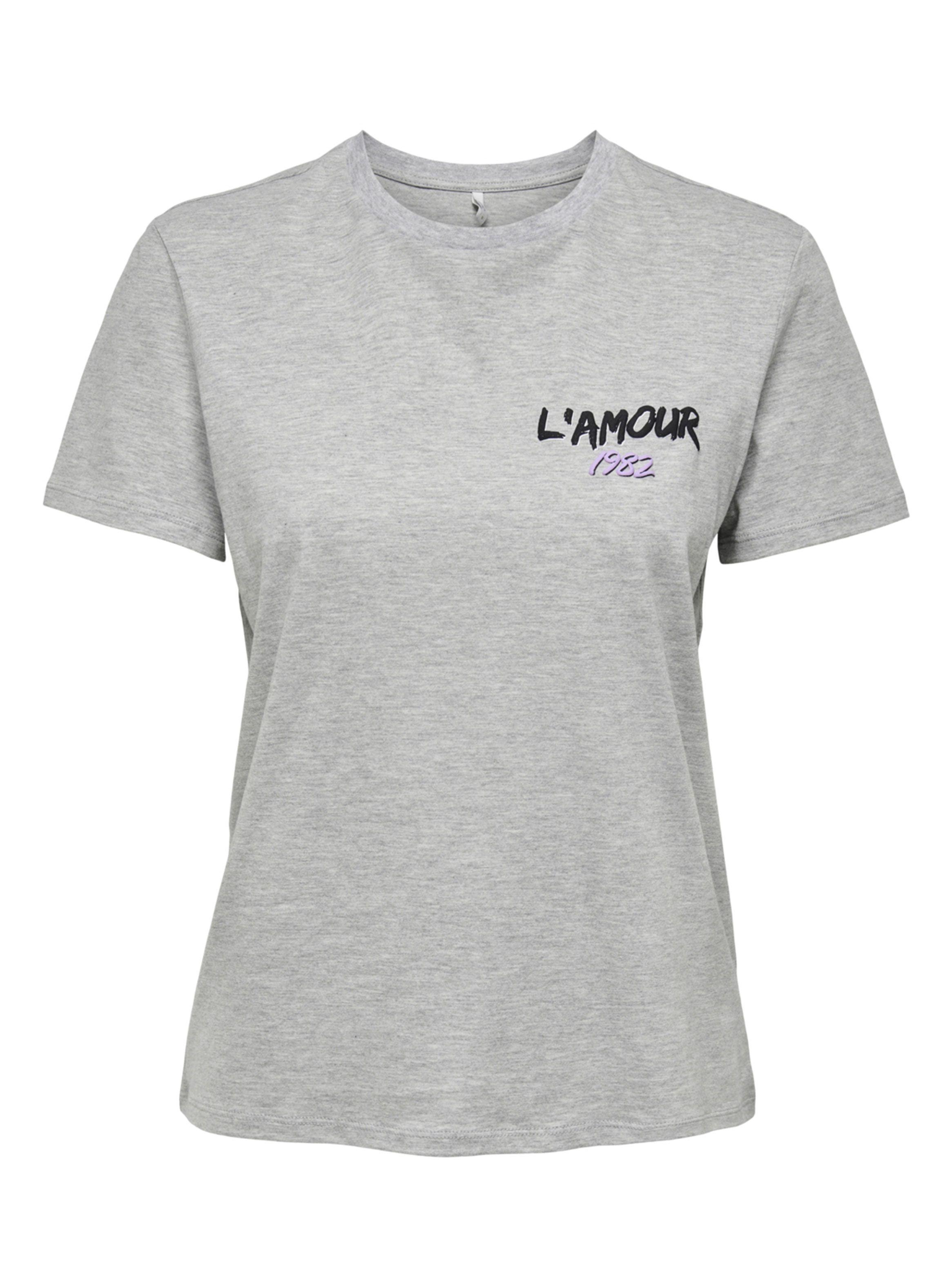 Polera Estampada L`Amour Gris-0