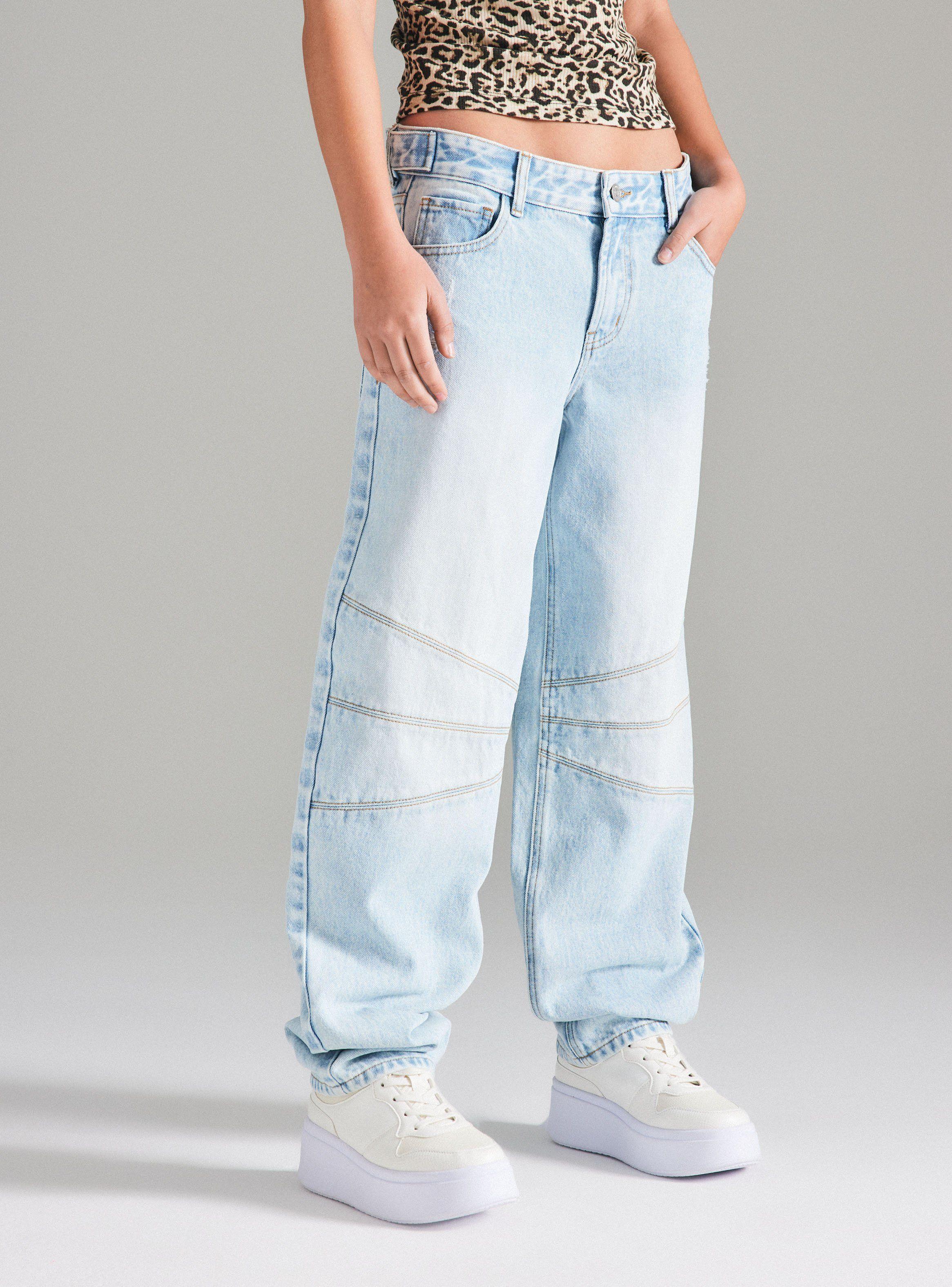 Jeans Balloon con Cortes Rodilla-0