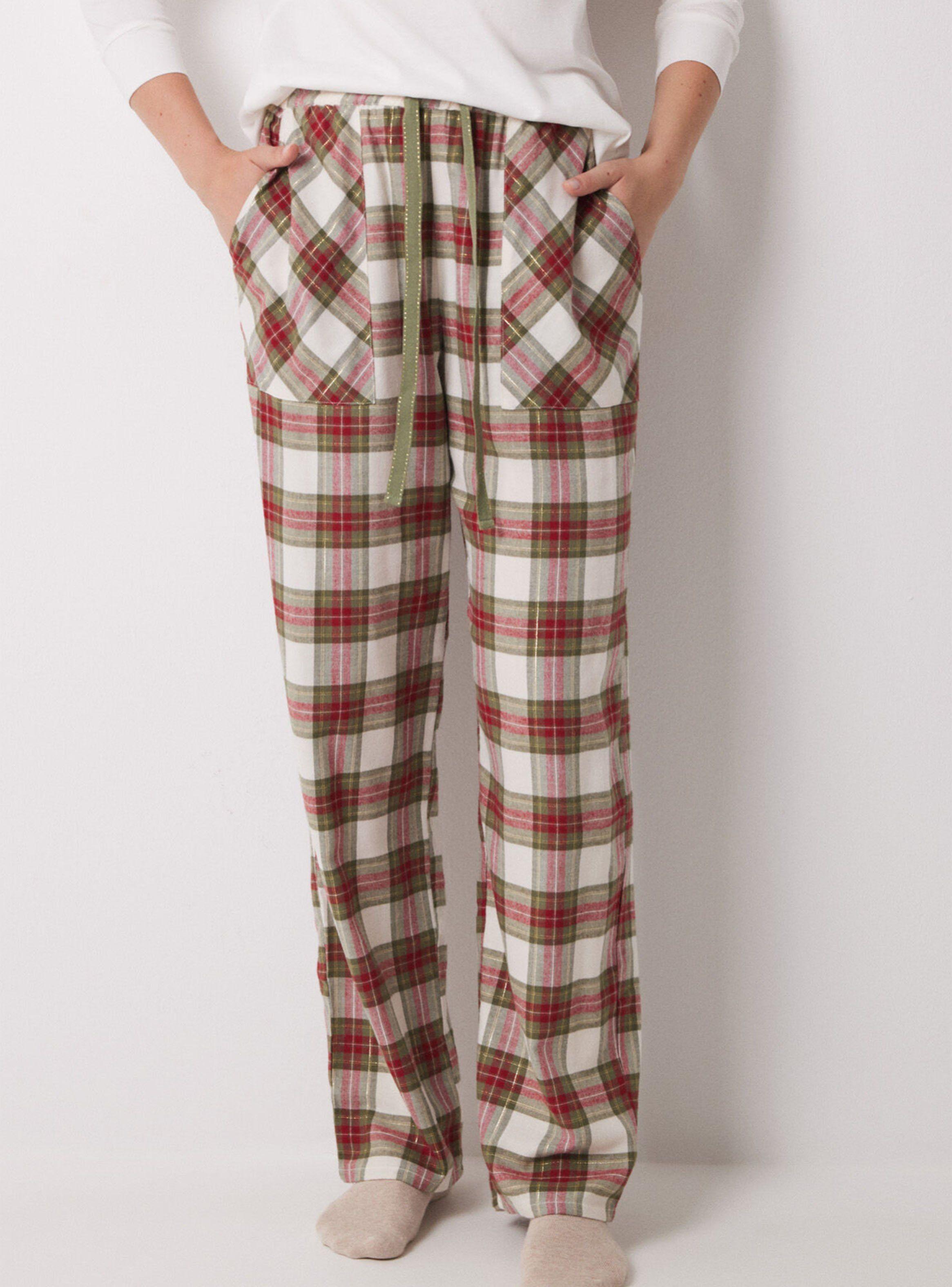 Pantalón Pijama Cuadros Algodón Verde-0