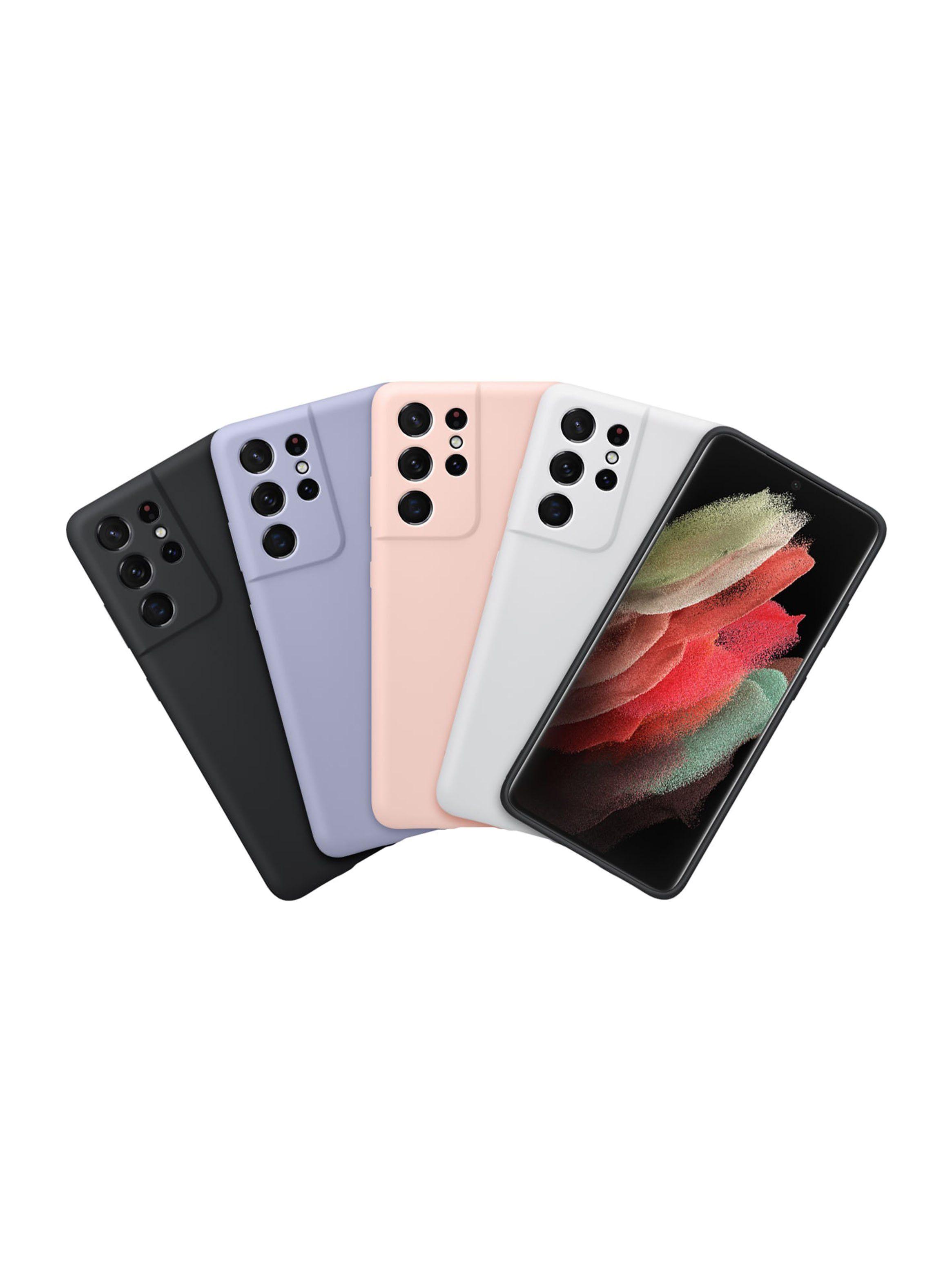 Samsung Carcasa Silicone Cover para Galaxy S21 Ultra Negro-3