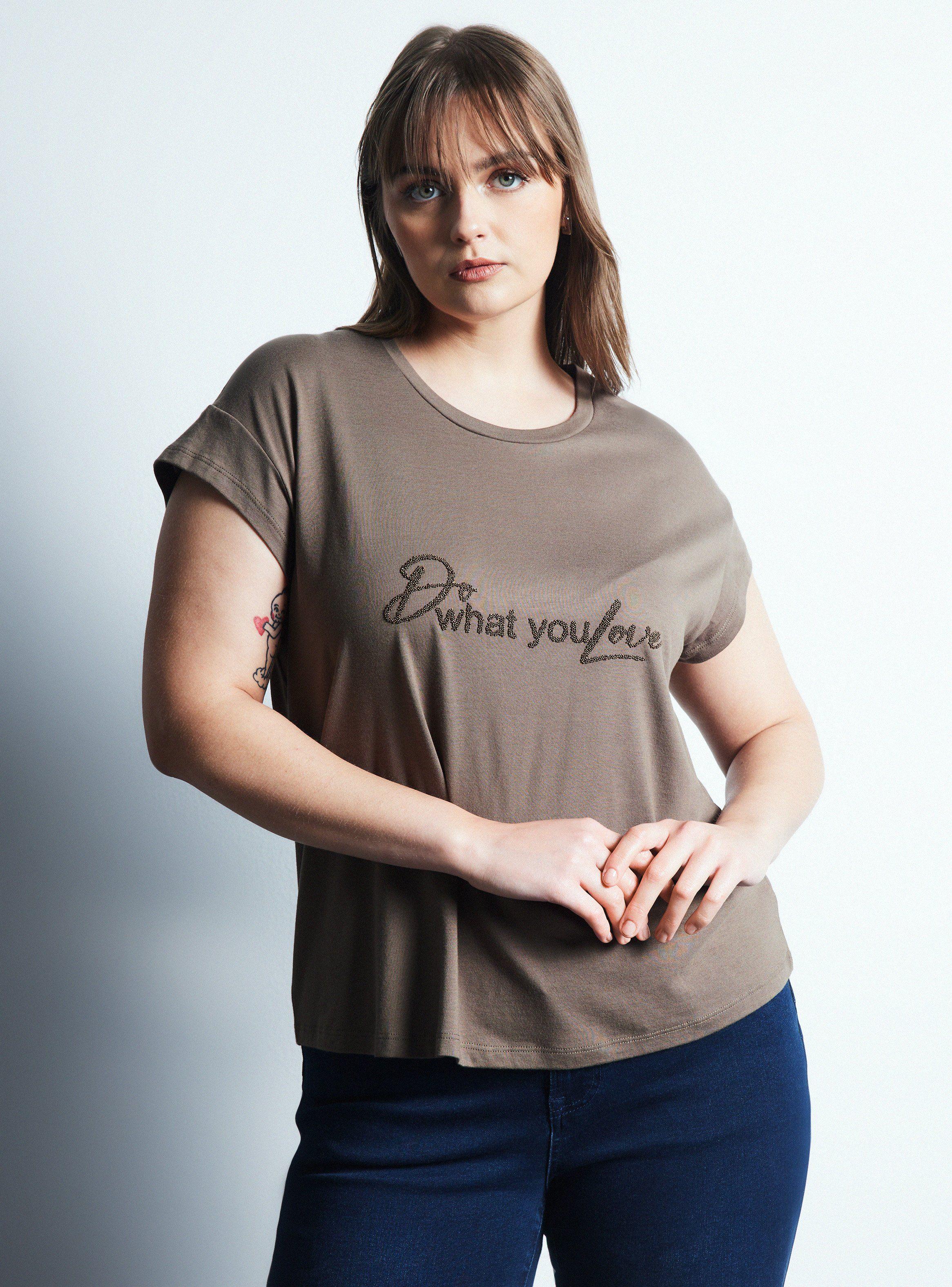 Polera Fluida Love Estampado Frontal-0