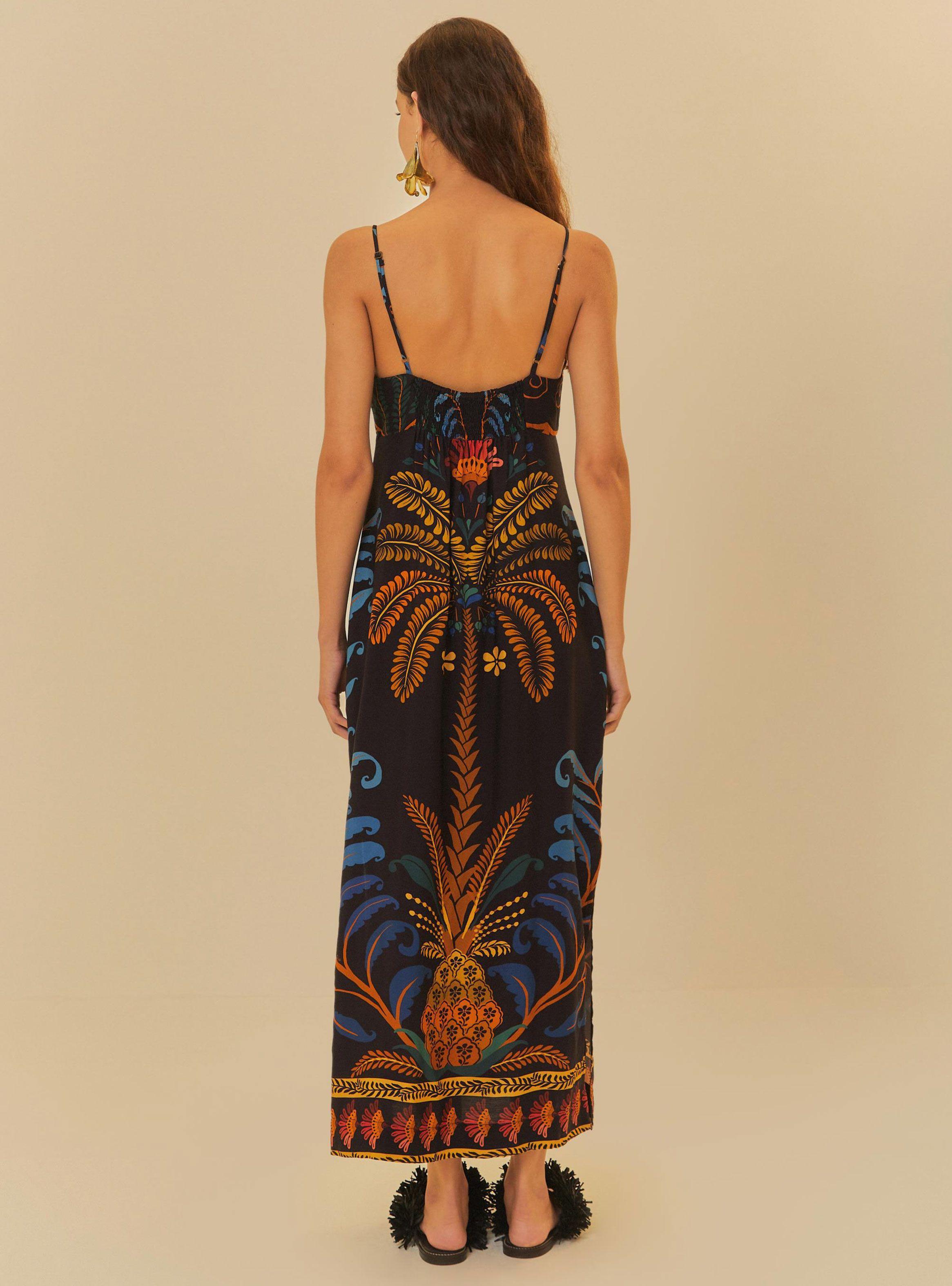 Vestido Largo con Palmera-1
