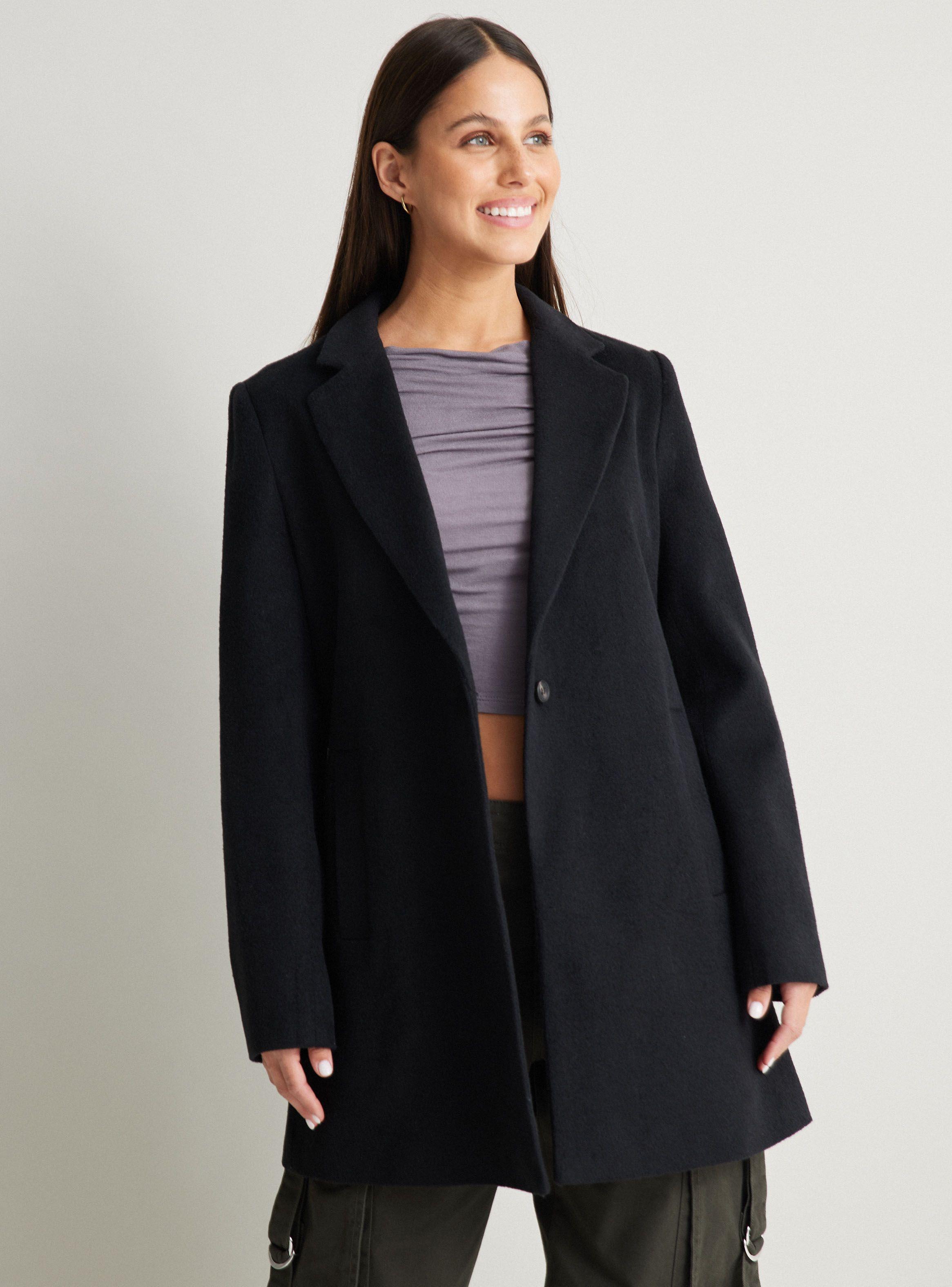 Abrigo Midi Con Lana-0