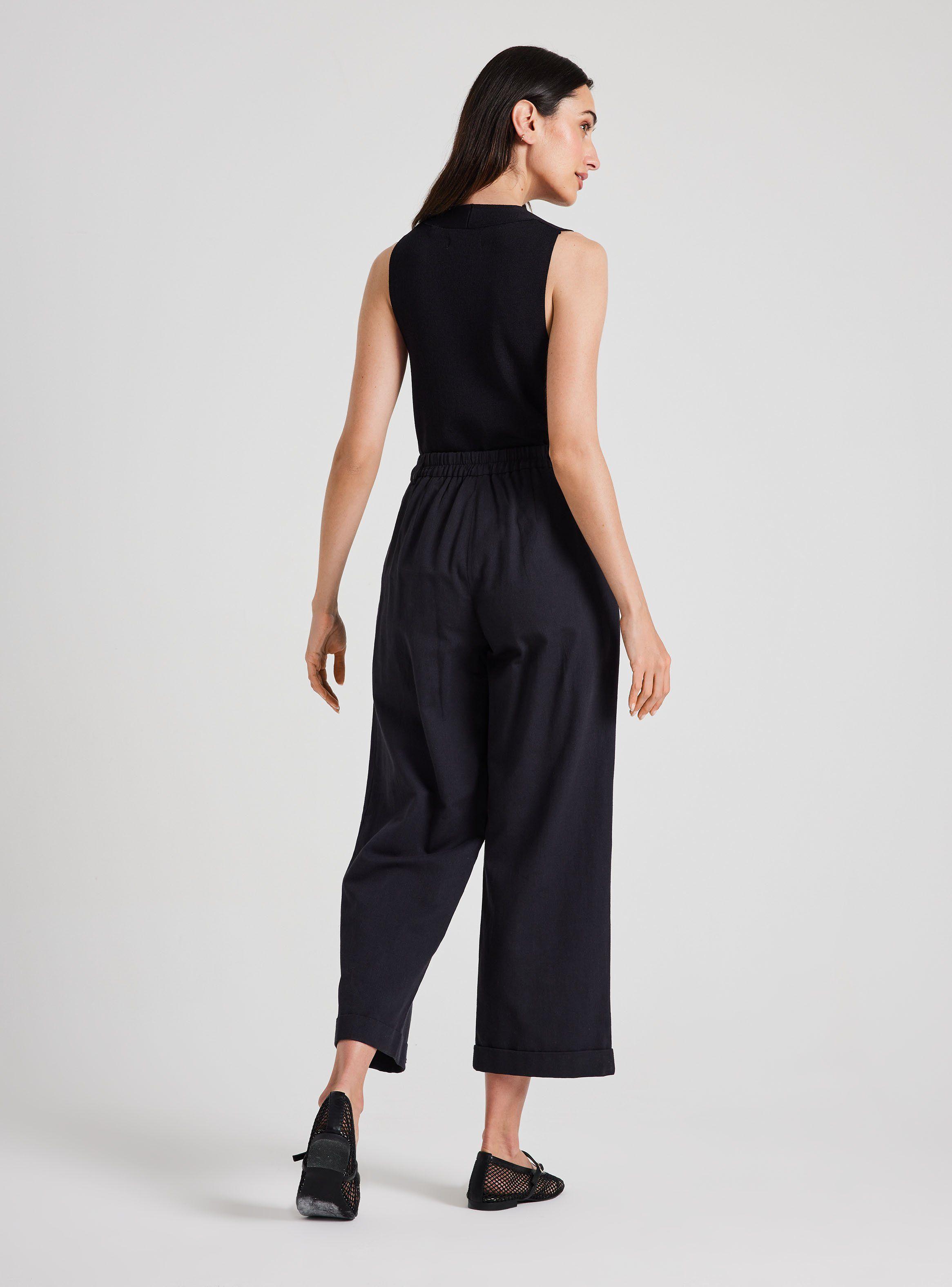 Pantalón Sastrero Regular Tiro Alto con Lino-5