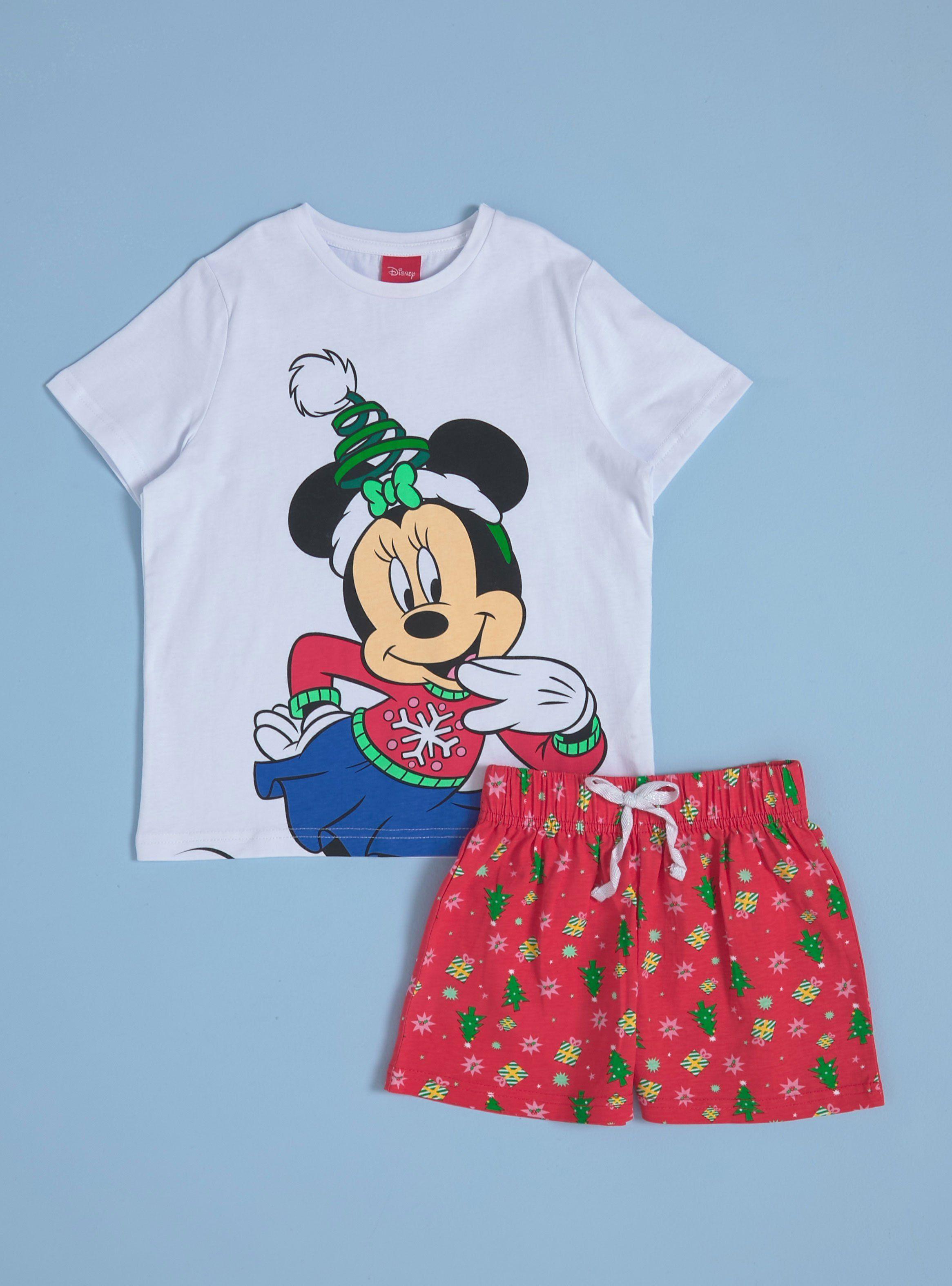 Pijama Corto Disney Estampado Minnie Navidad-0