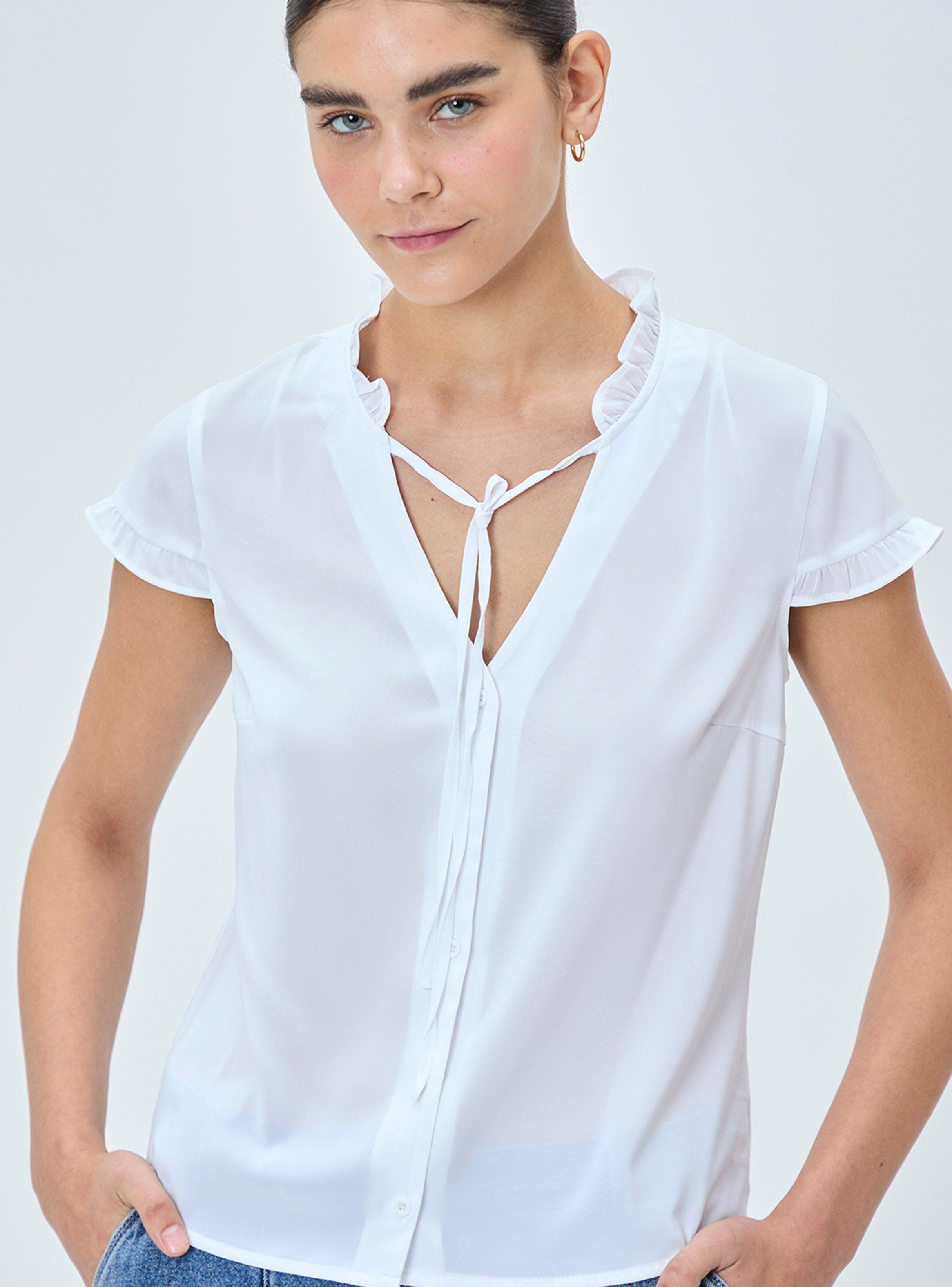 Blusa Lisa Detalle en Escote-3