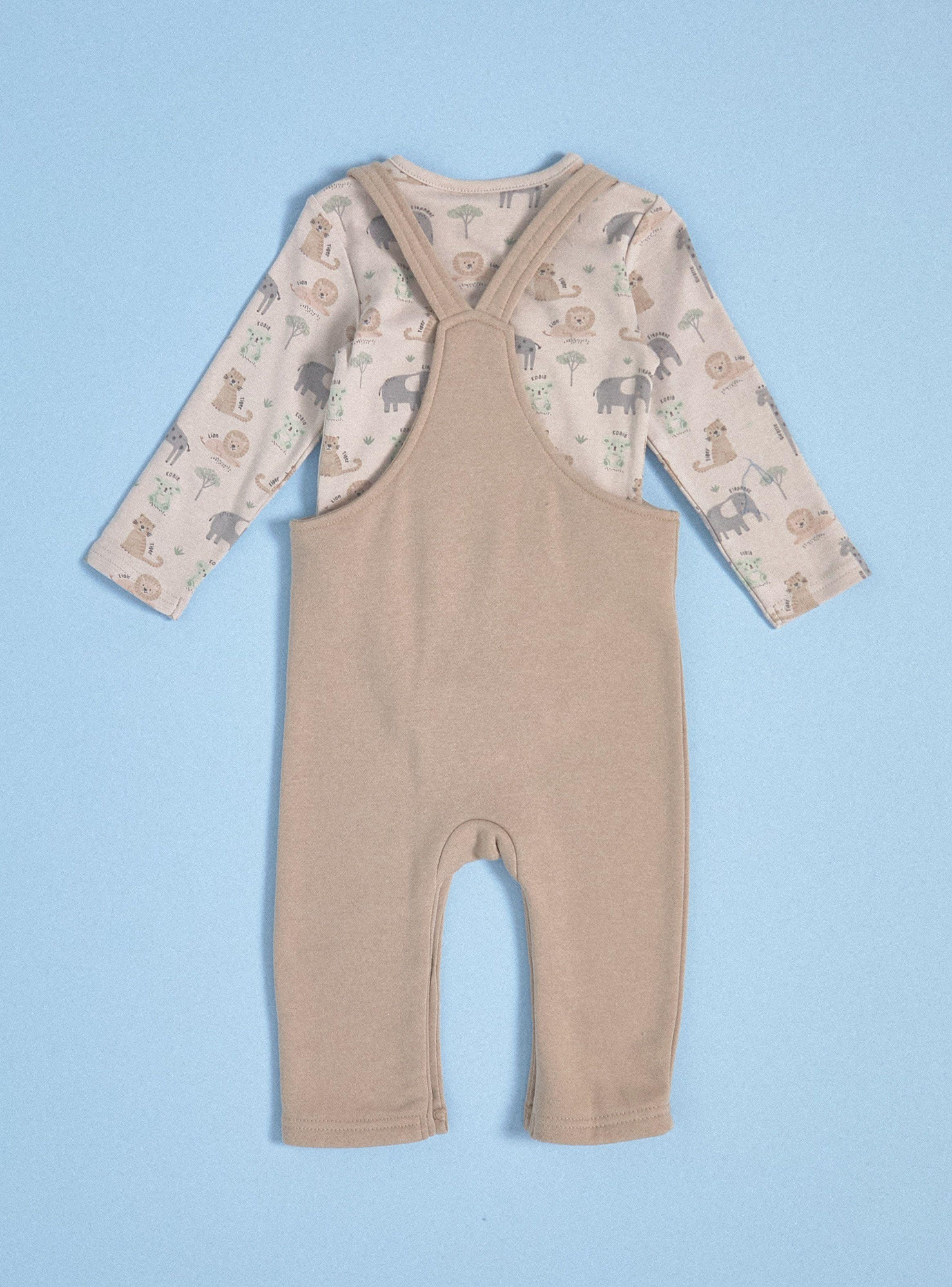 Conjunto de Jardinera y Body Estampado-1