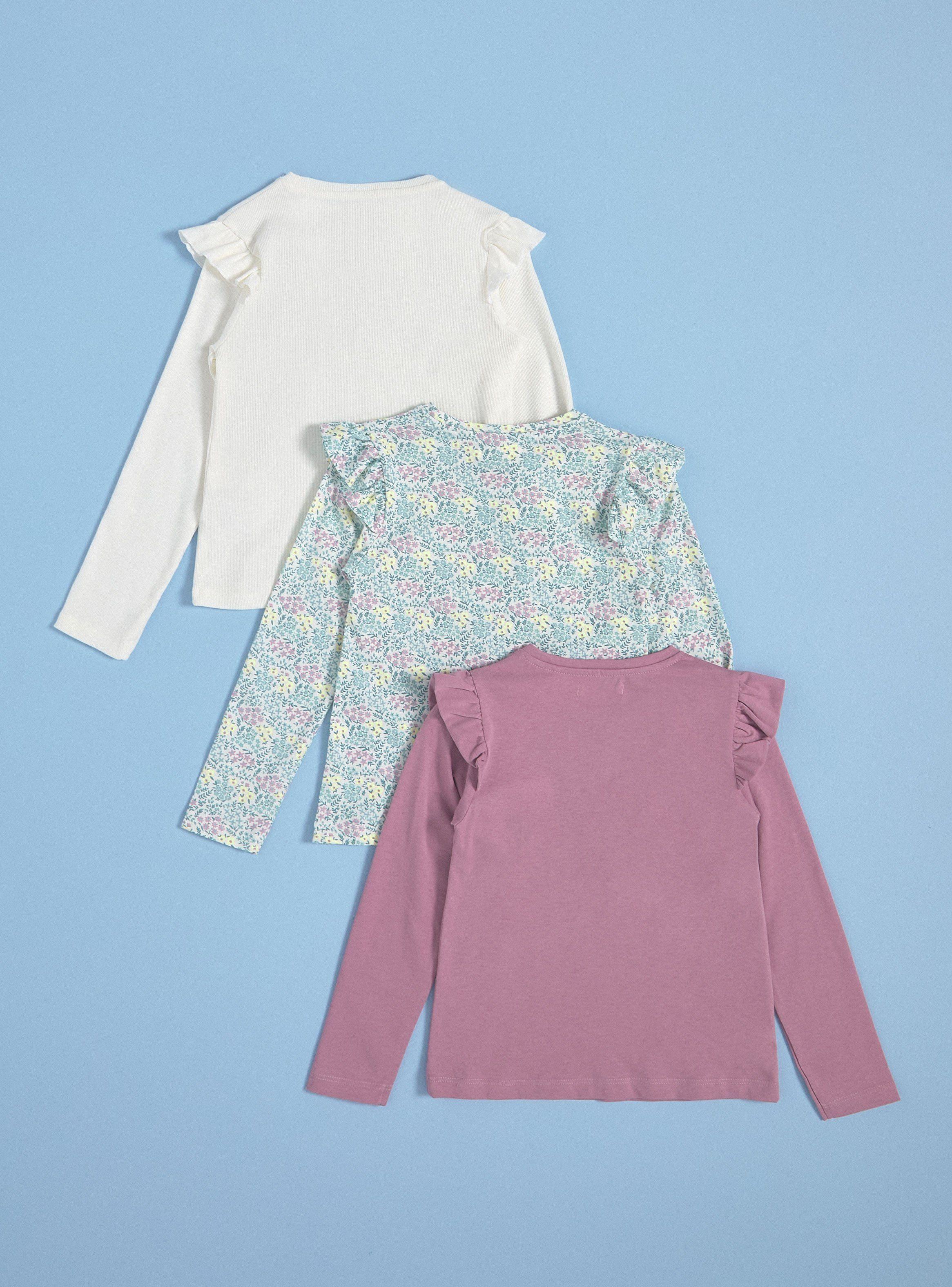 Polera Tripack Lisa y Estampada-4