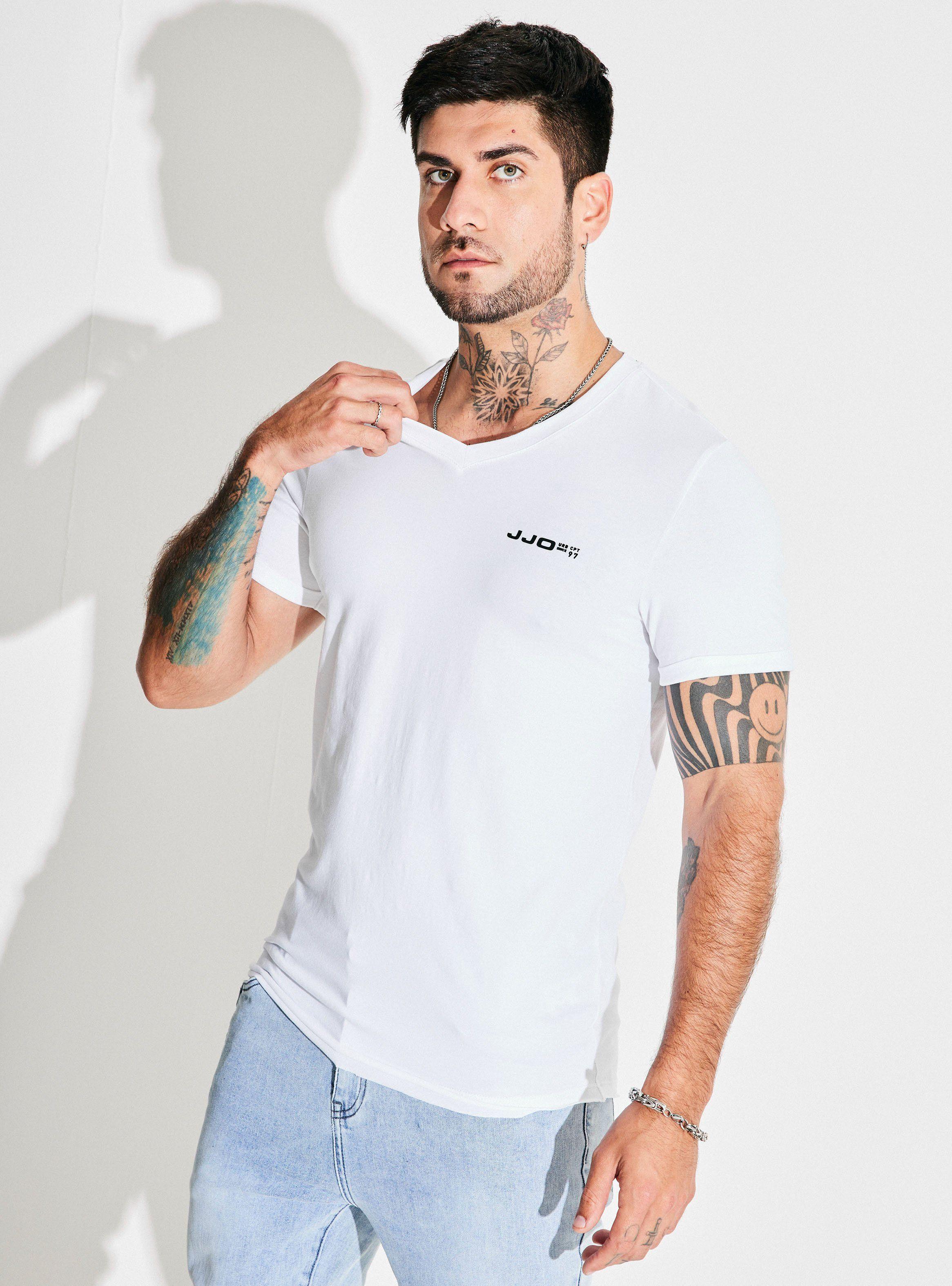 Polera Muscle Fit Dirty Wash Cuello V-0