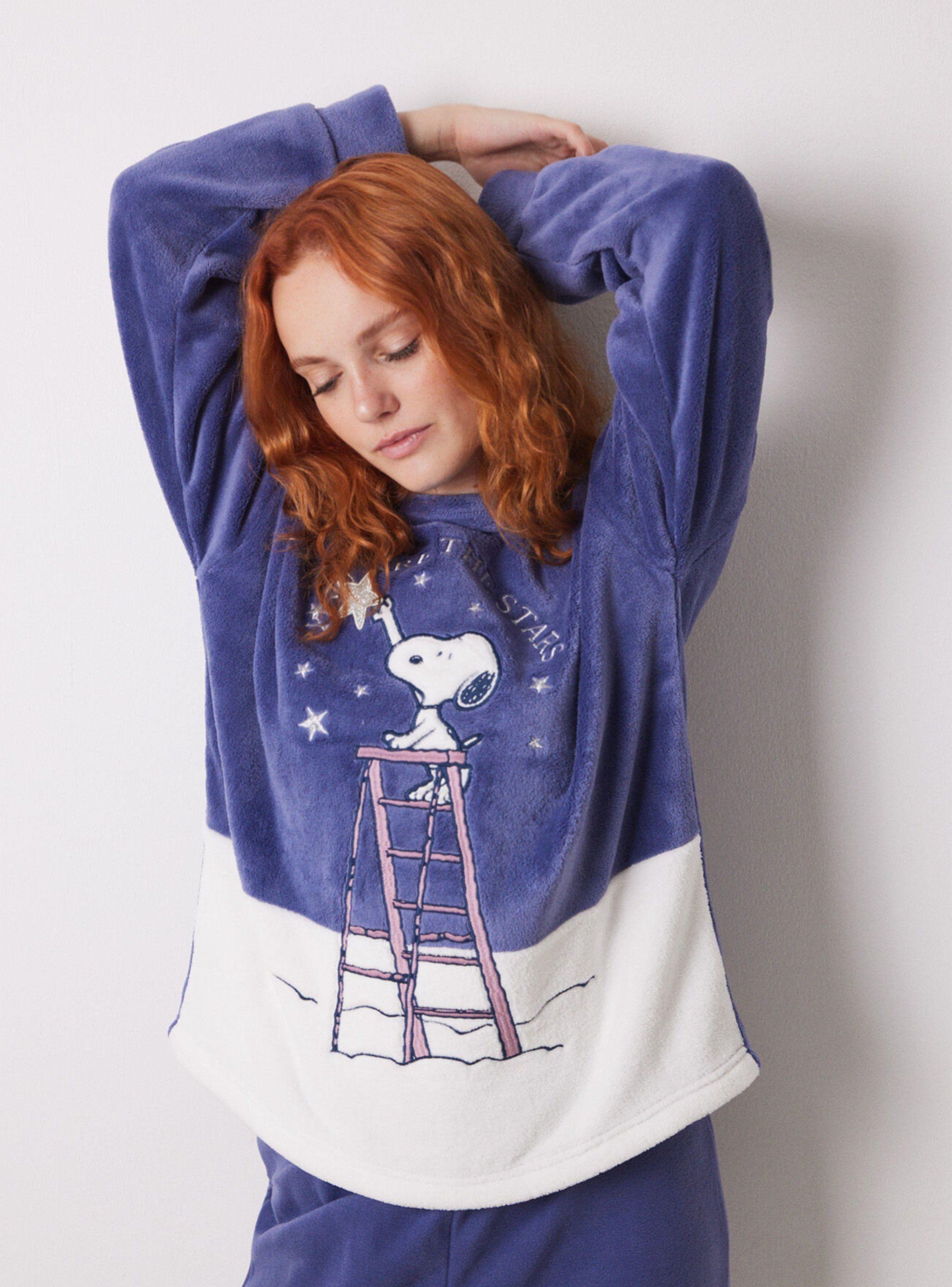 Pijama Largo Polar Snoopy Stars-2