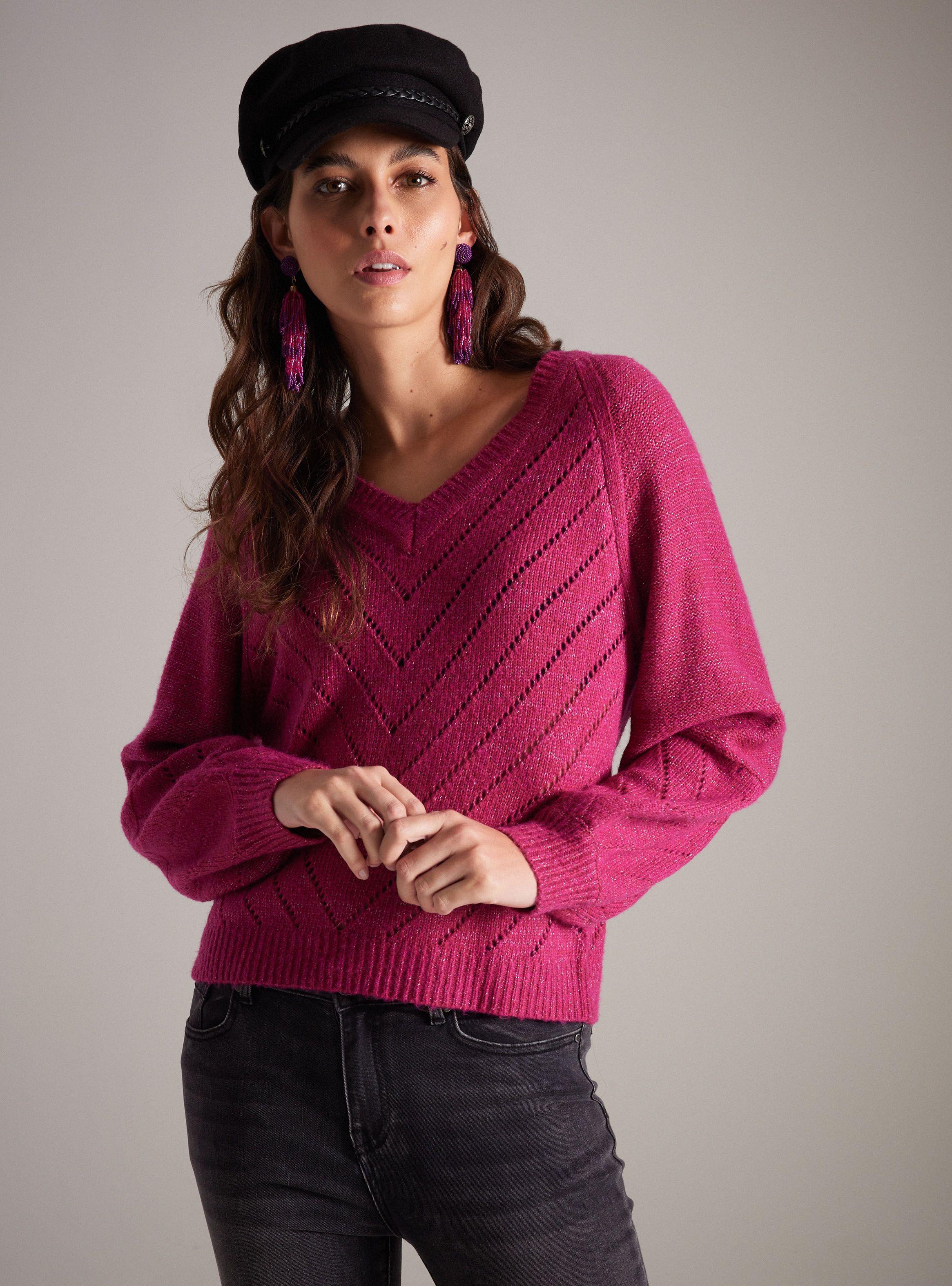 Sweater Tejido con Hilo de Lurex-0