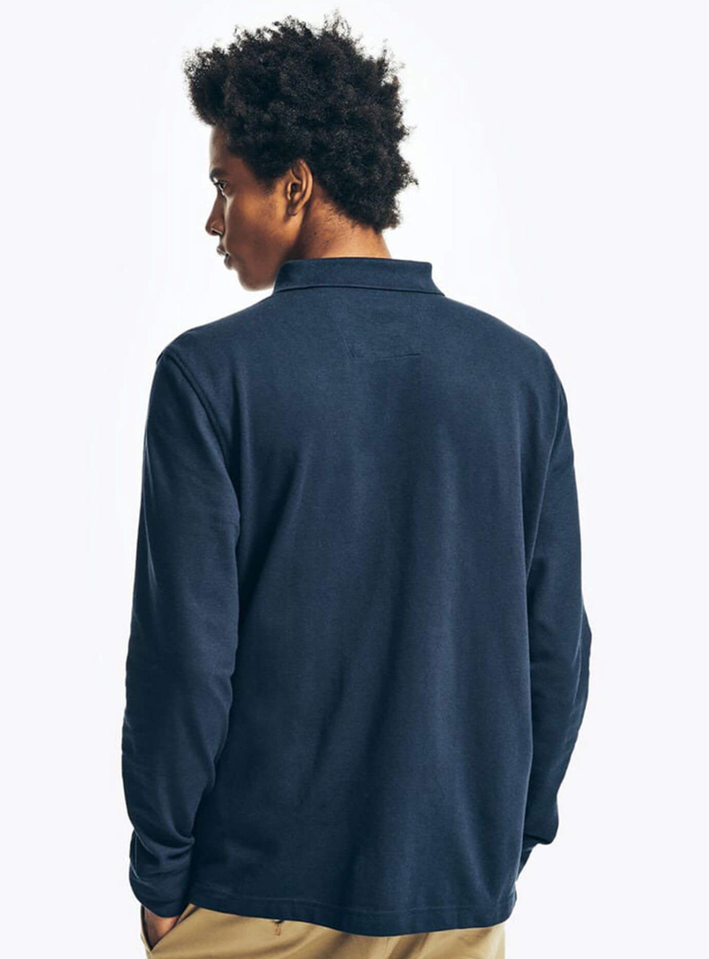 Polera Cuello Polo Botón Manga Larga-1