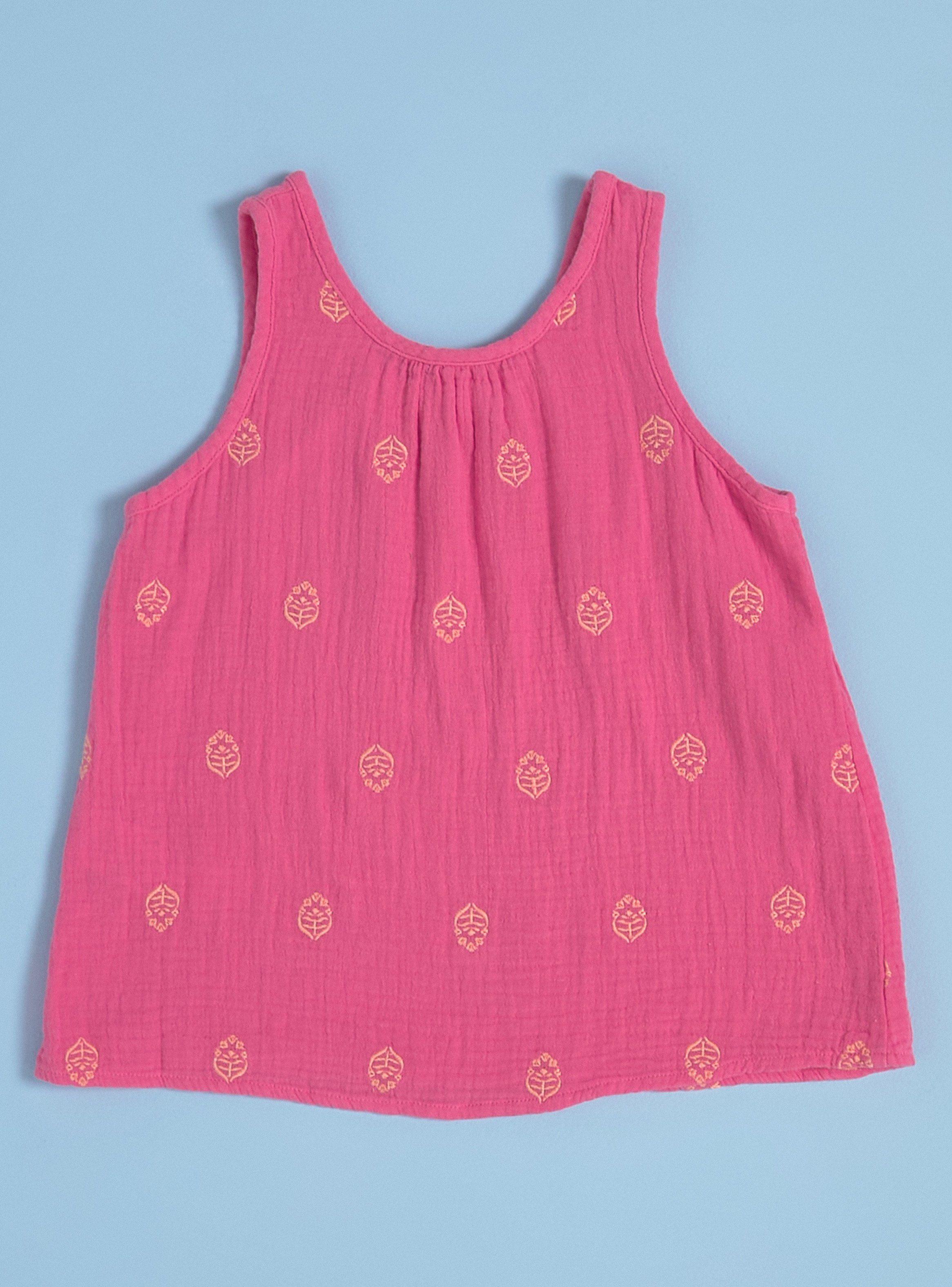 Blusa Blusa Sin Manga Muselina Bordada-3