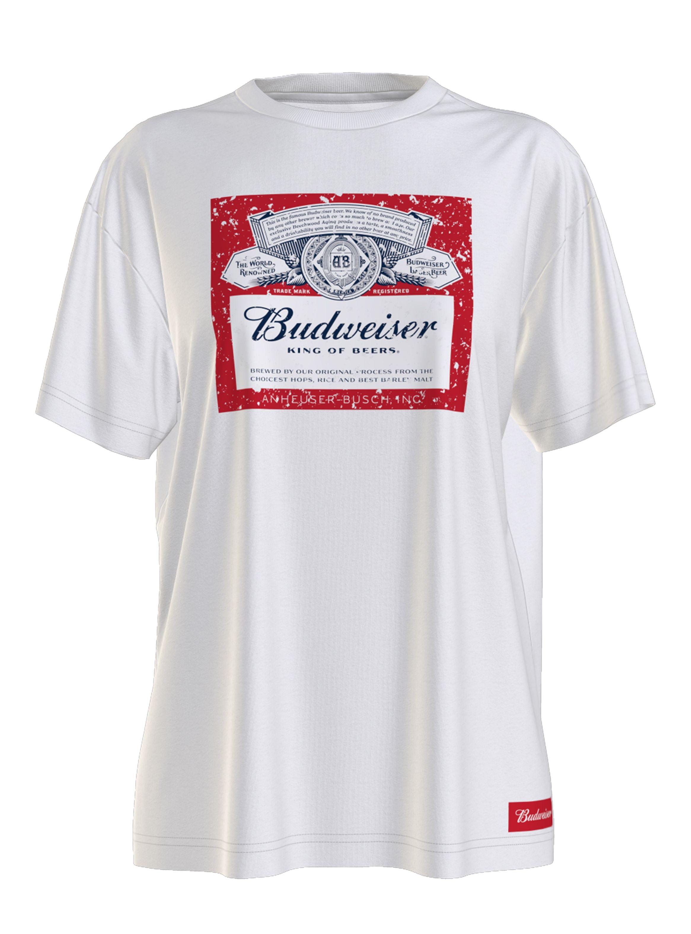 Polera  Budweiser Label Ringer-0