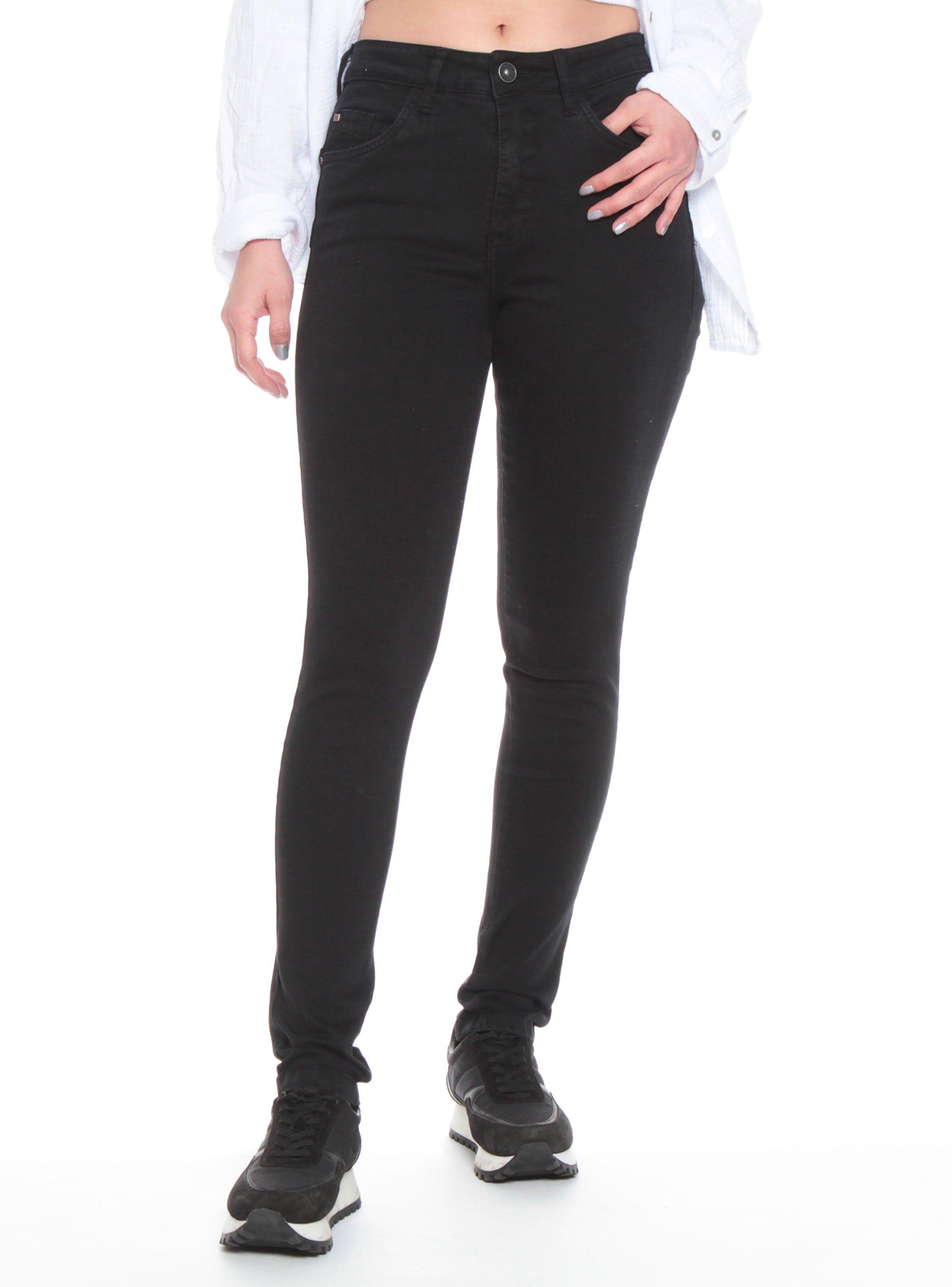 Jeans Pitillo Tiro Alto Push Up Pretina Básica 1 Botón-0