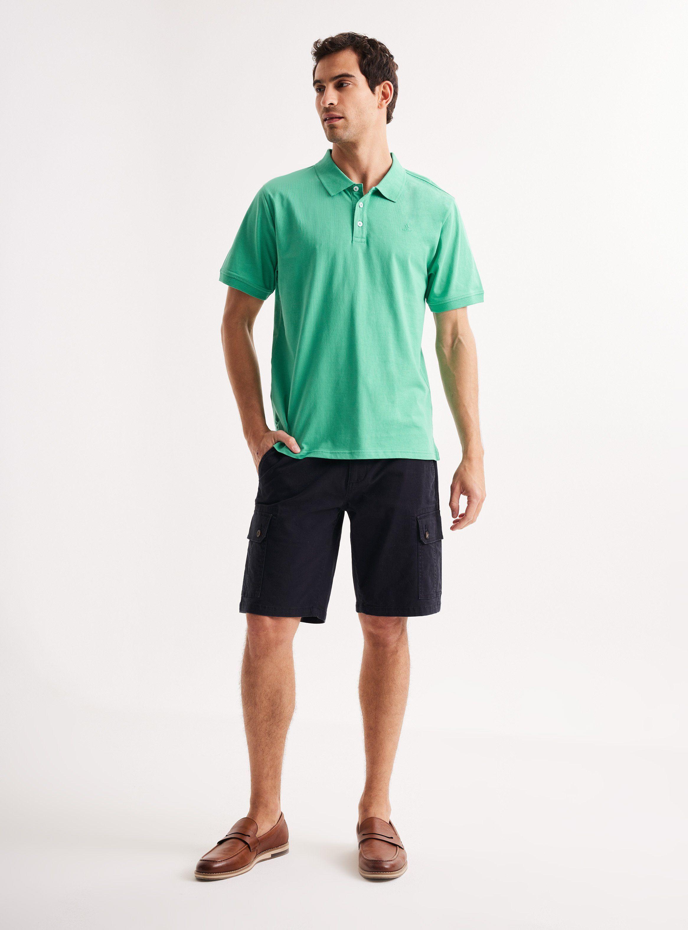 Polera Manga Corta Cuello Polo Algodón Jersey-4