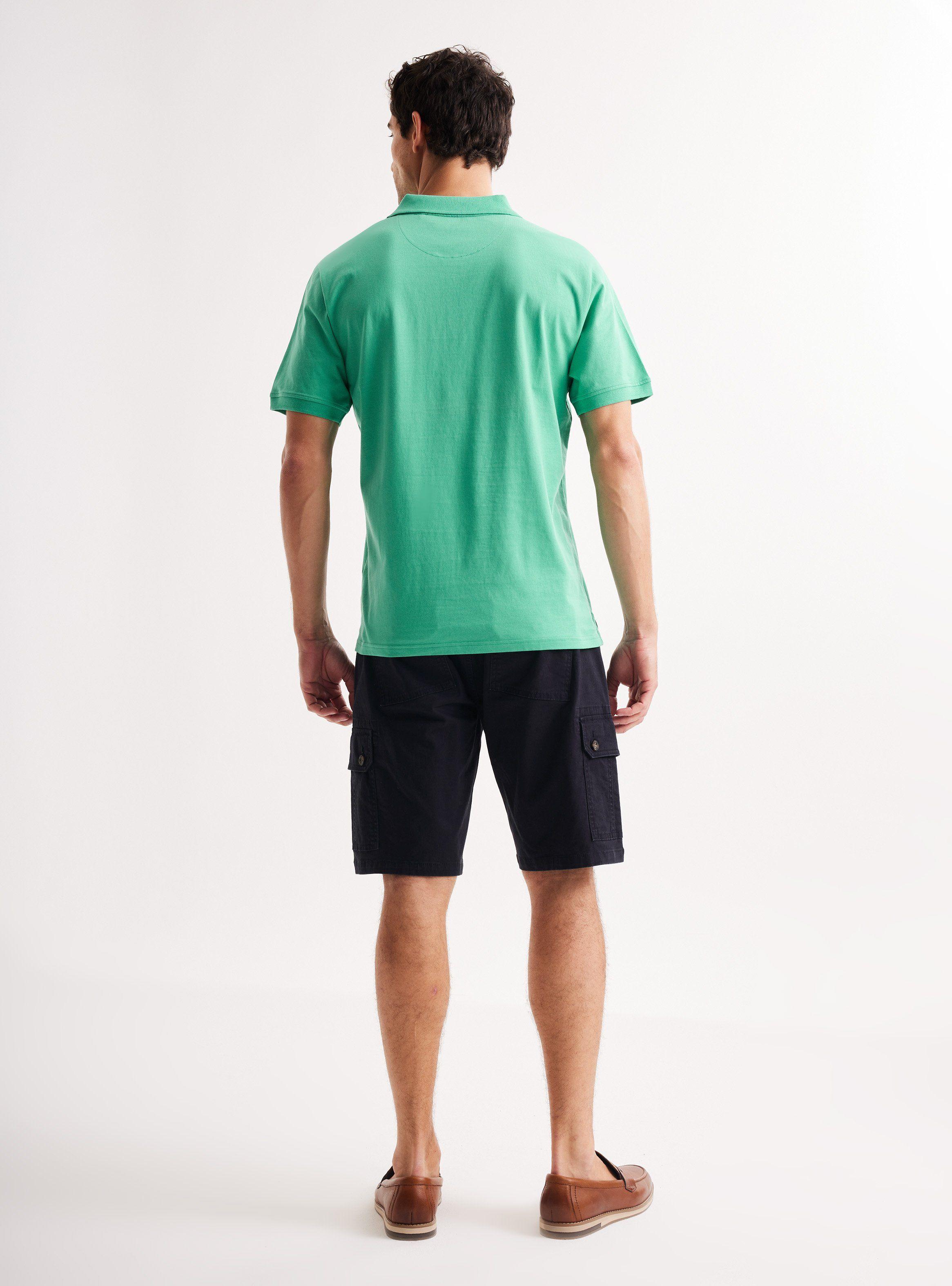 Polera Manga Corta Cuello Polo Algodón Jersey-5