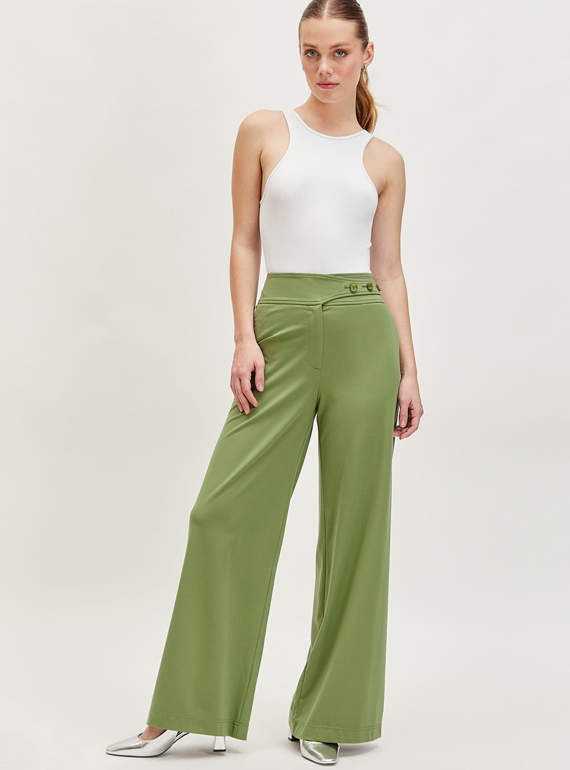 Pantalón Liso Palazzo Tiro Alto-3