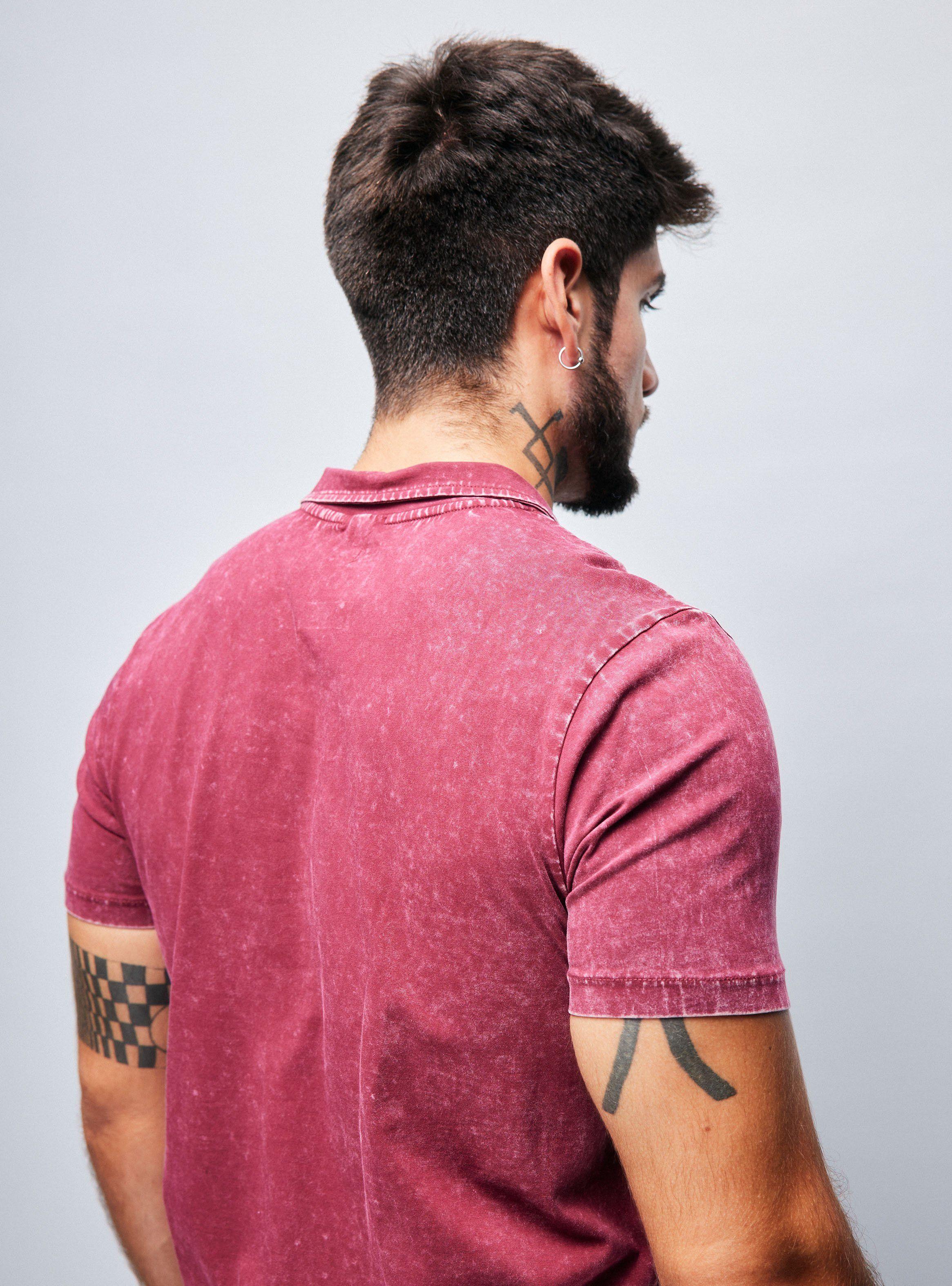 Polera Ed Hardy Cuello Polo Abierto Lavado Ácido-3