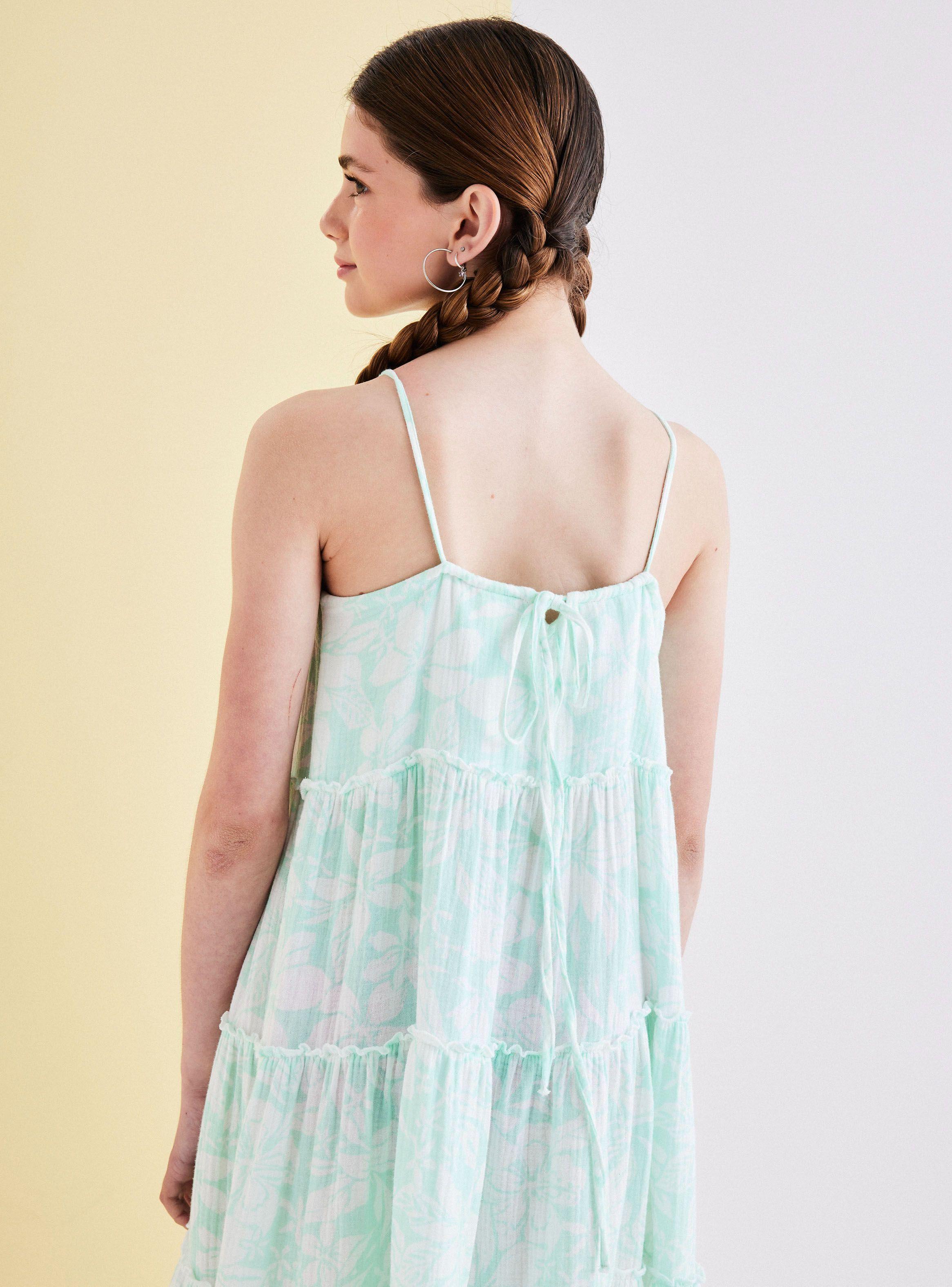 Vestido Estampado, Muselina de Algodón-1