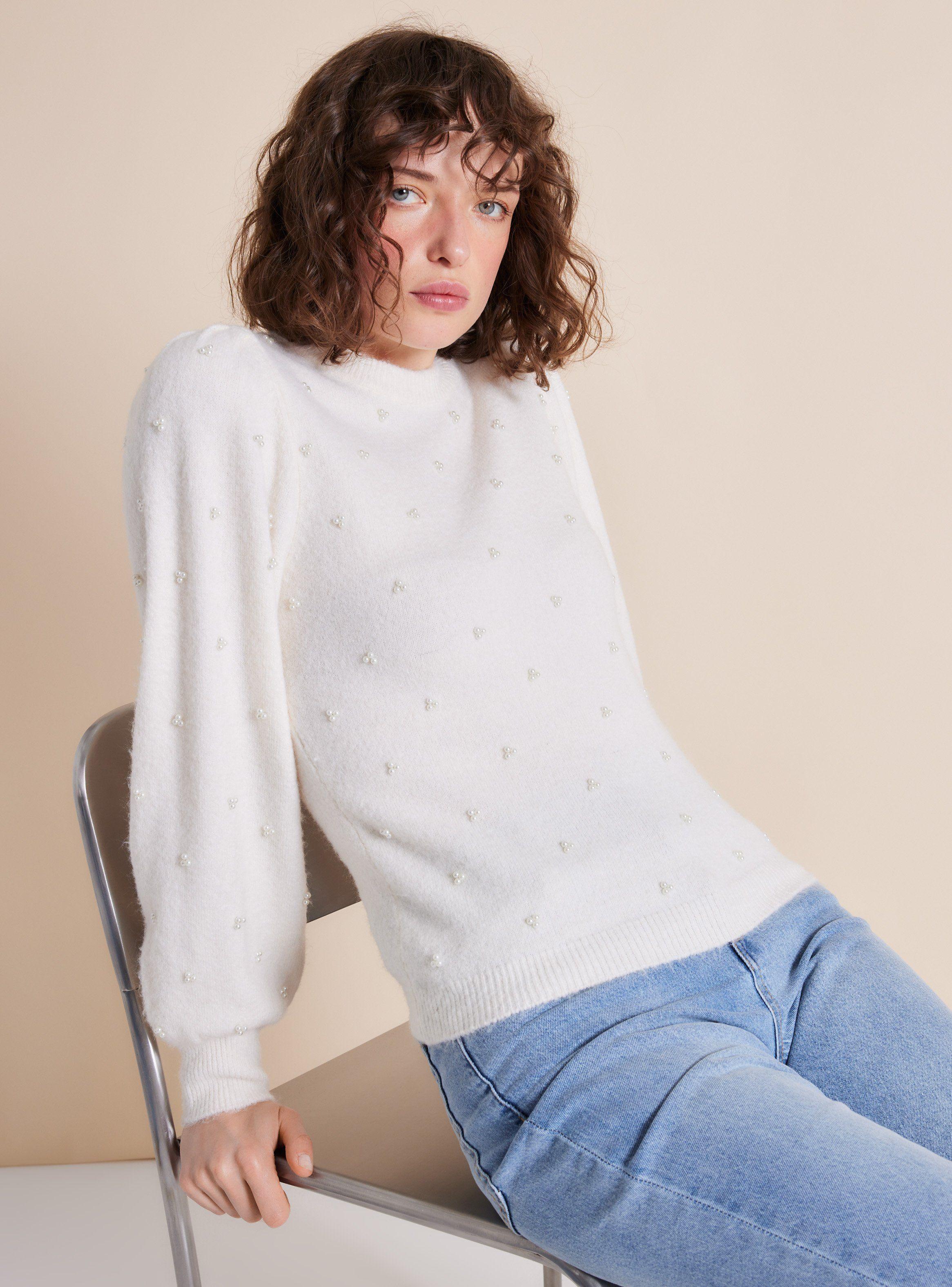 Sweater Aplicación Perlas-0