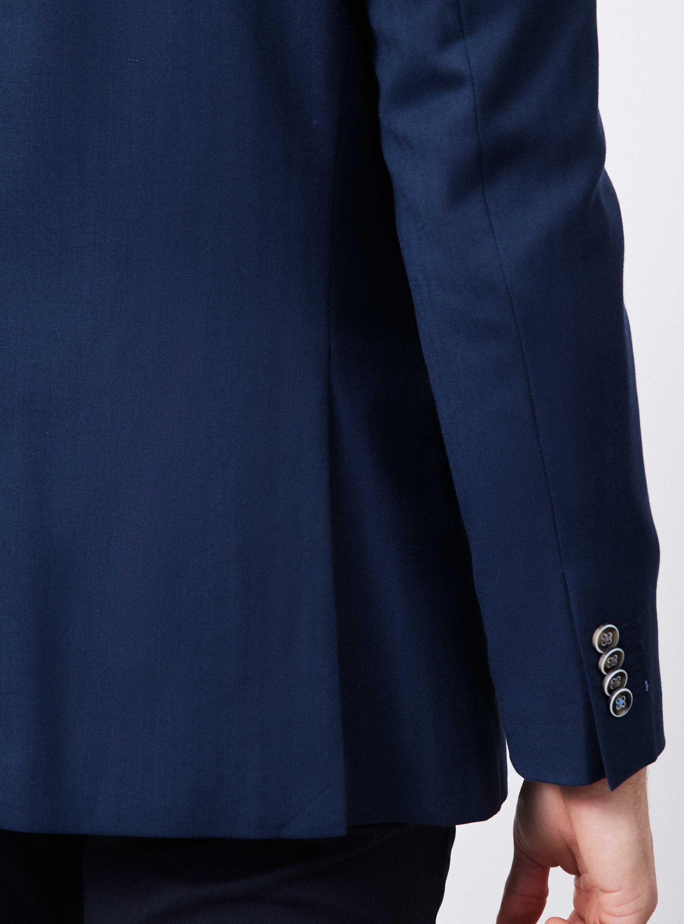 Vestón Recto Slim Fit Tela Lino Espigado-3