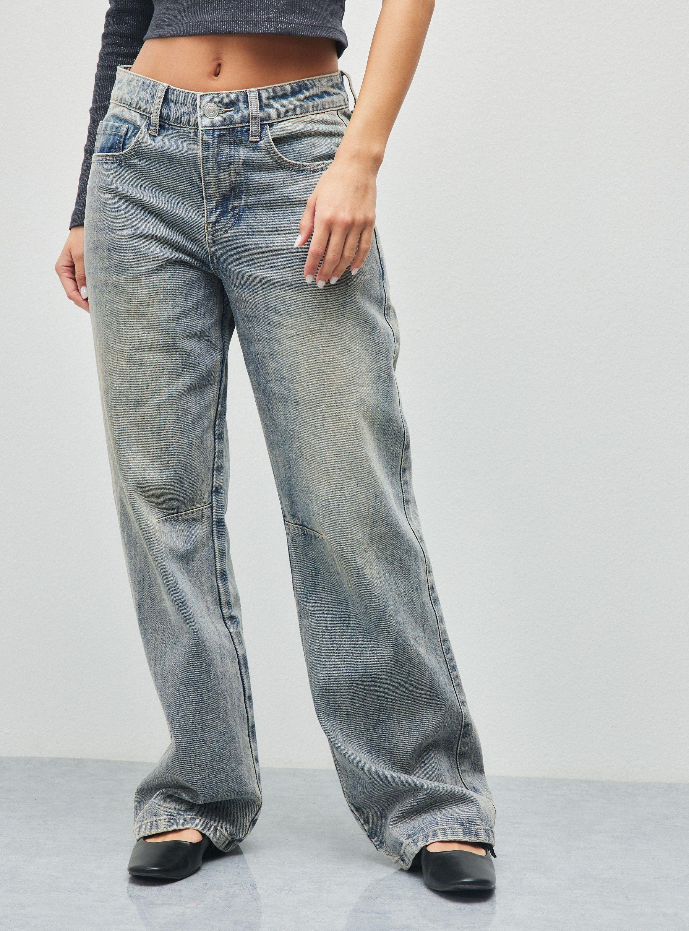Jeans Rectos Lavado Bitono-0
