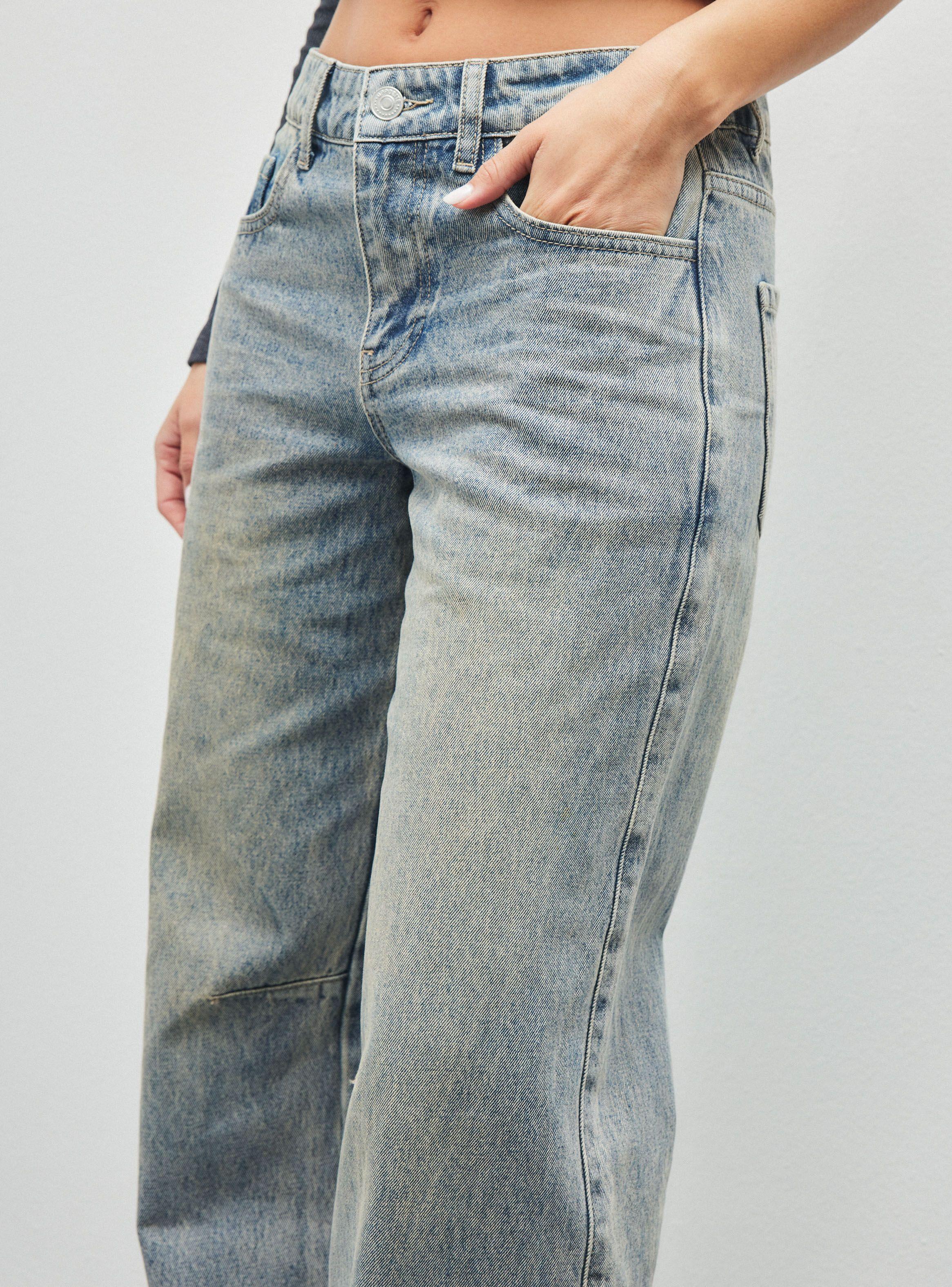 Jeans Rectos Lavado Bitono-2