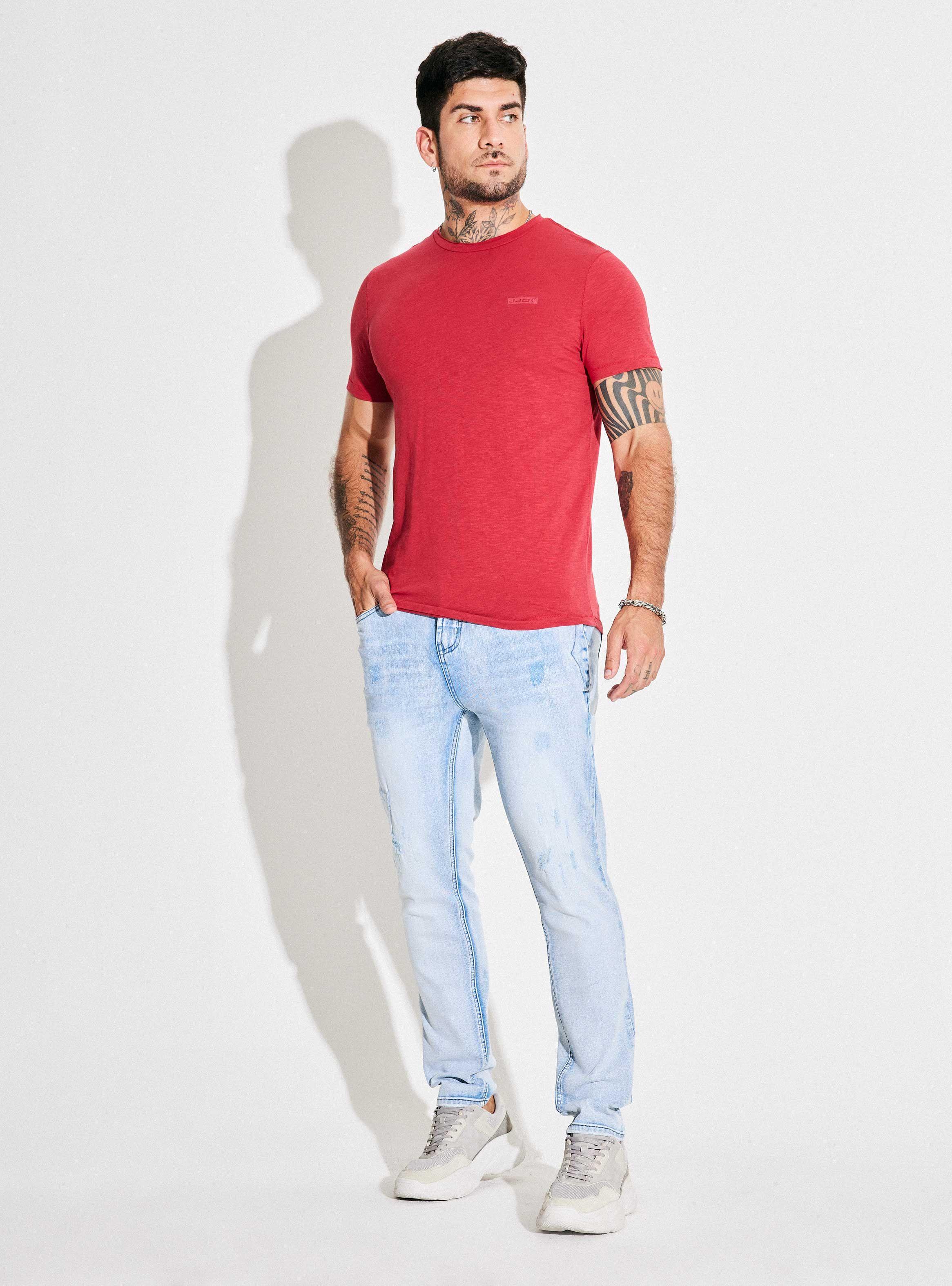 Jeans Multi Bolsillos Lavado con Bigotes 3D-4