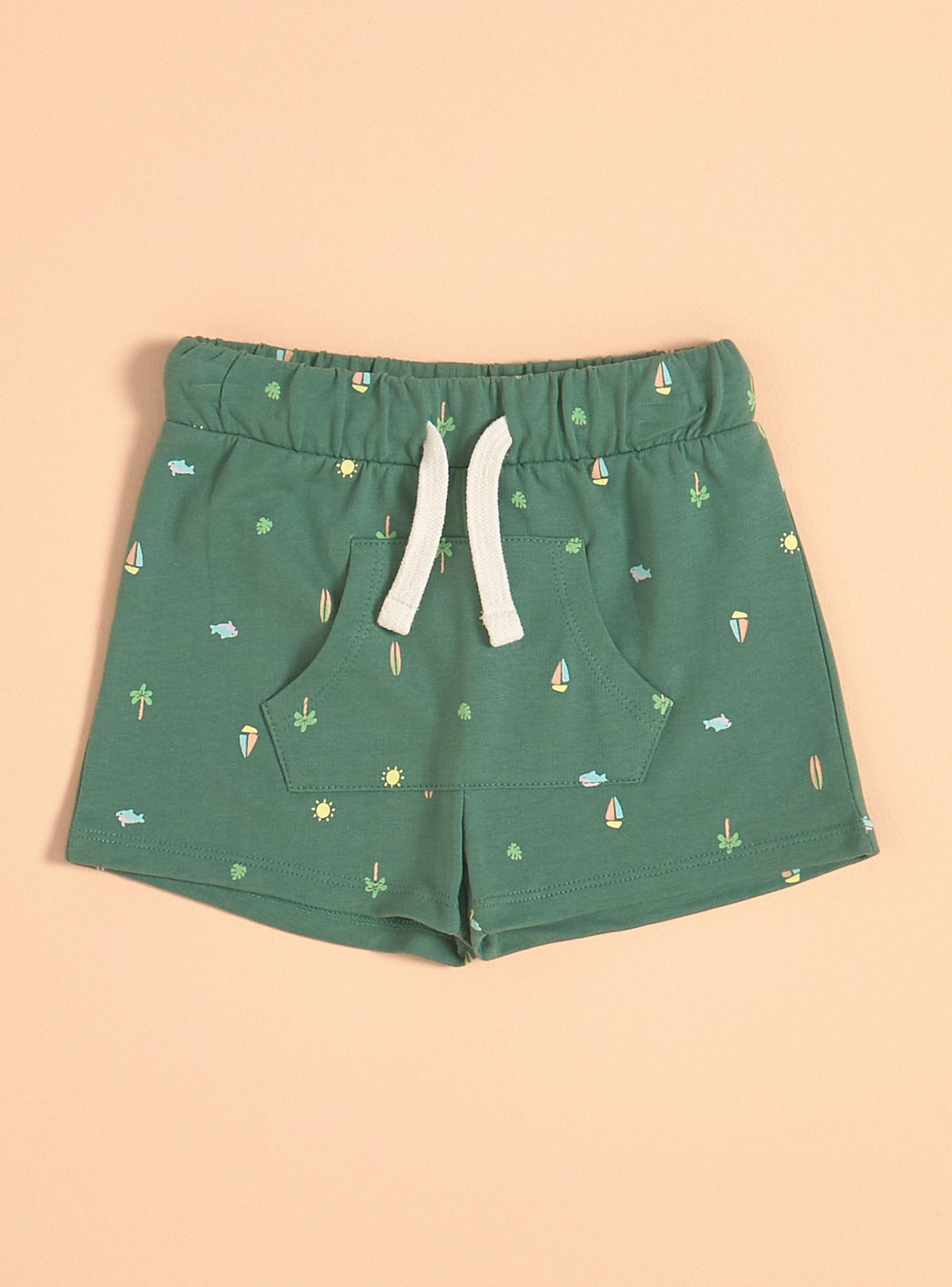 Short con Estampado y Bolsillo Delantero-0