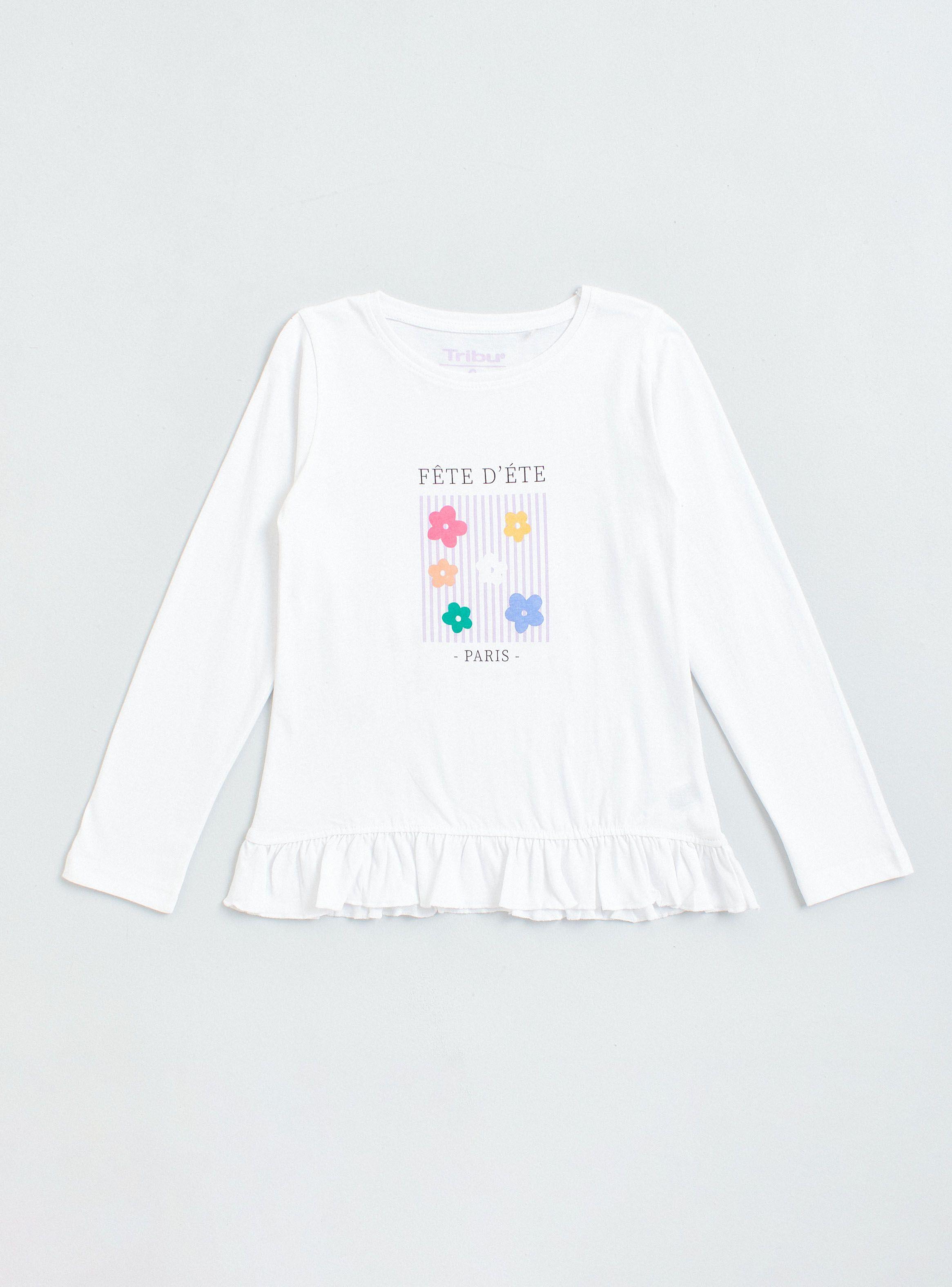 Polera Manga Larga Print Frontal Niña-0