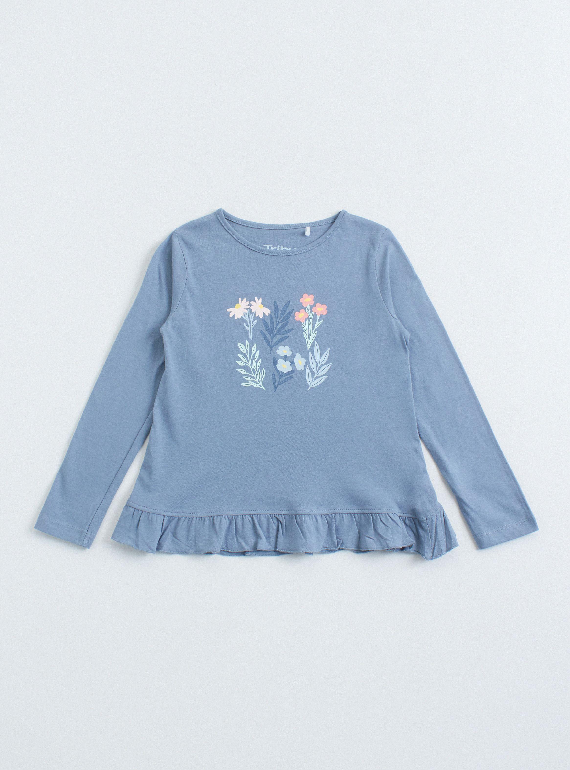 Polera Manga Larga Print Frontal Niña-0