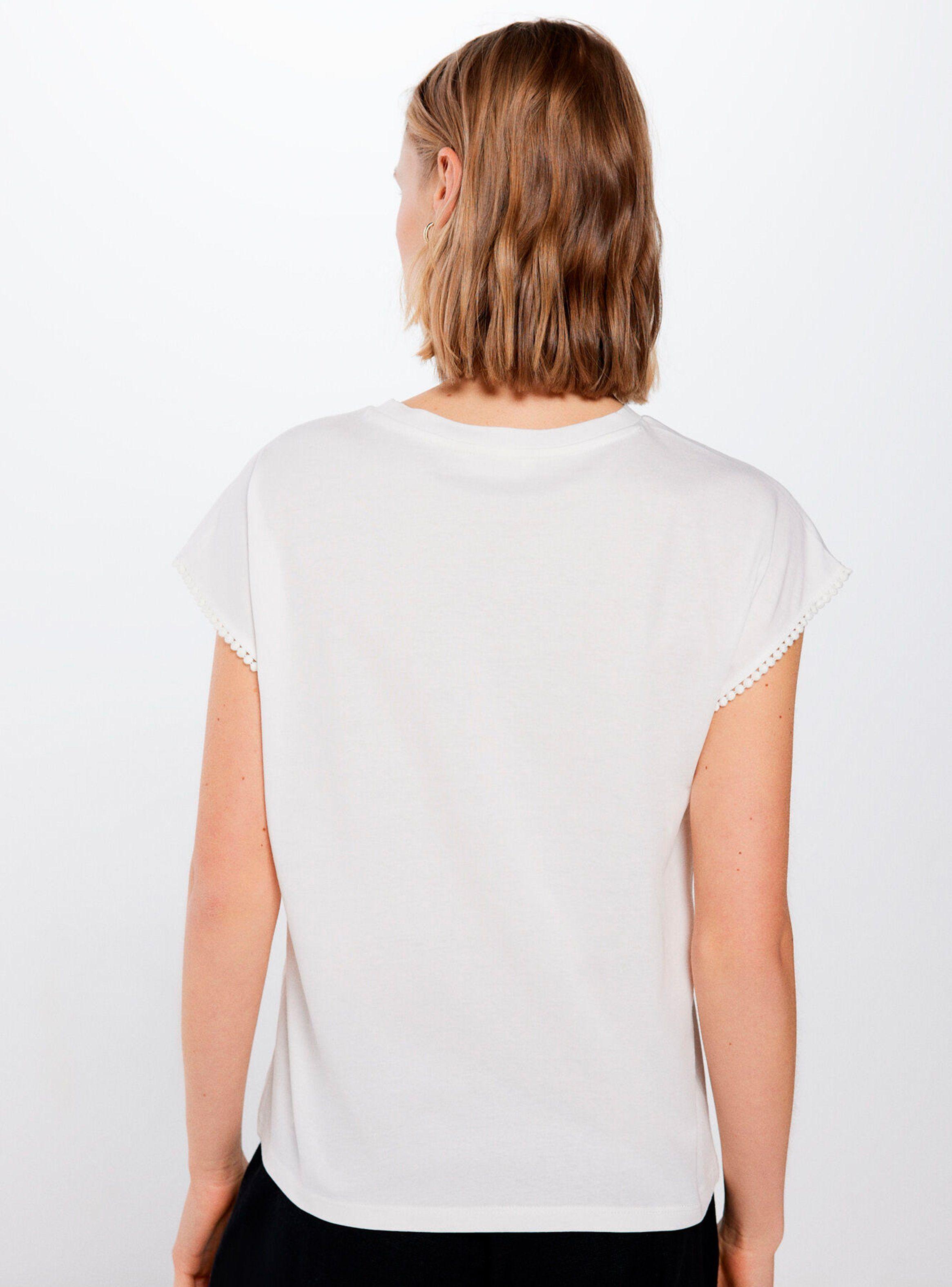 Polera Estampado Lace Bolitas Hombro-1