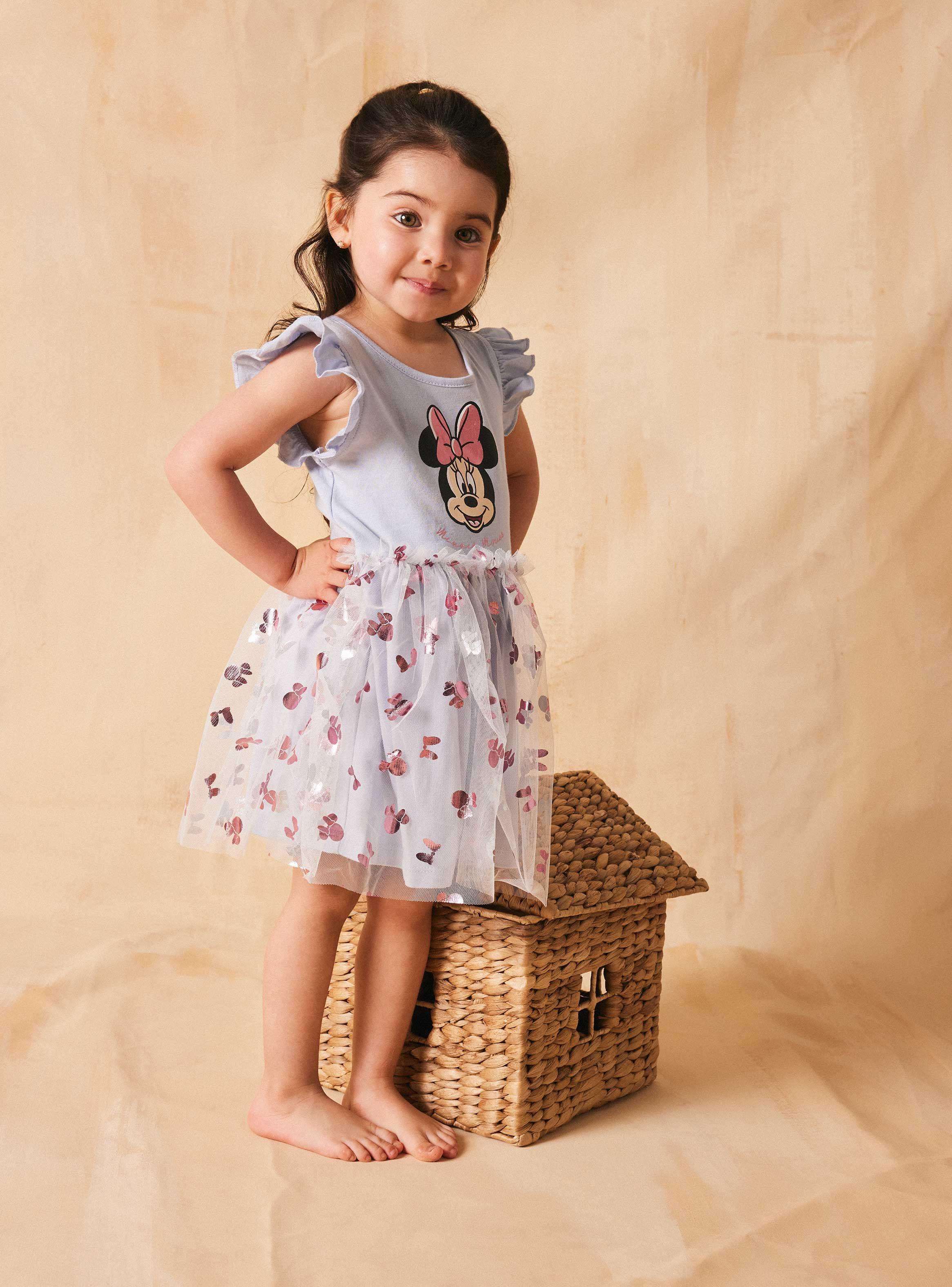 Vestido con Tul y Folia Bebé Minnie y Daisy Disney-0