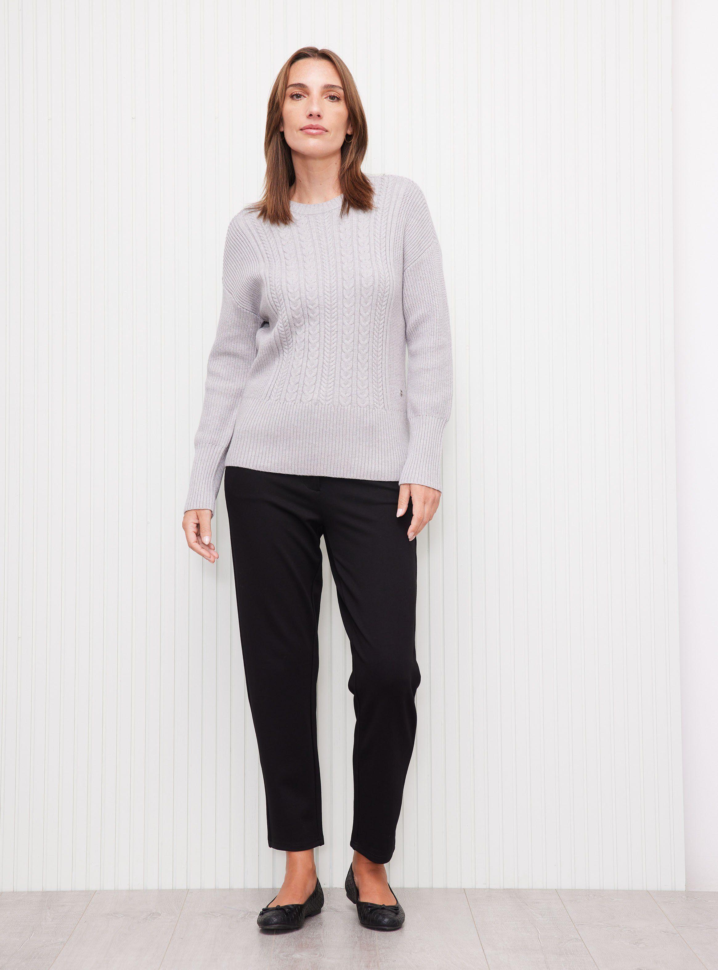 Sweater Cuello Redondo Trenzas en Delantero-4