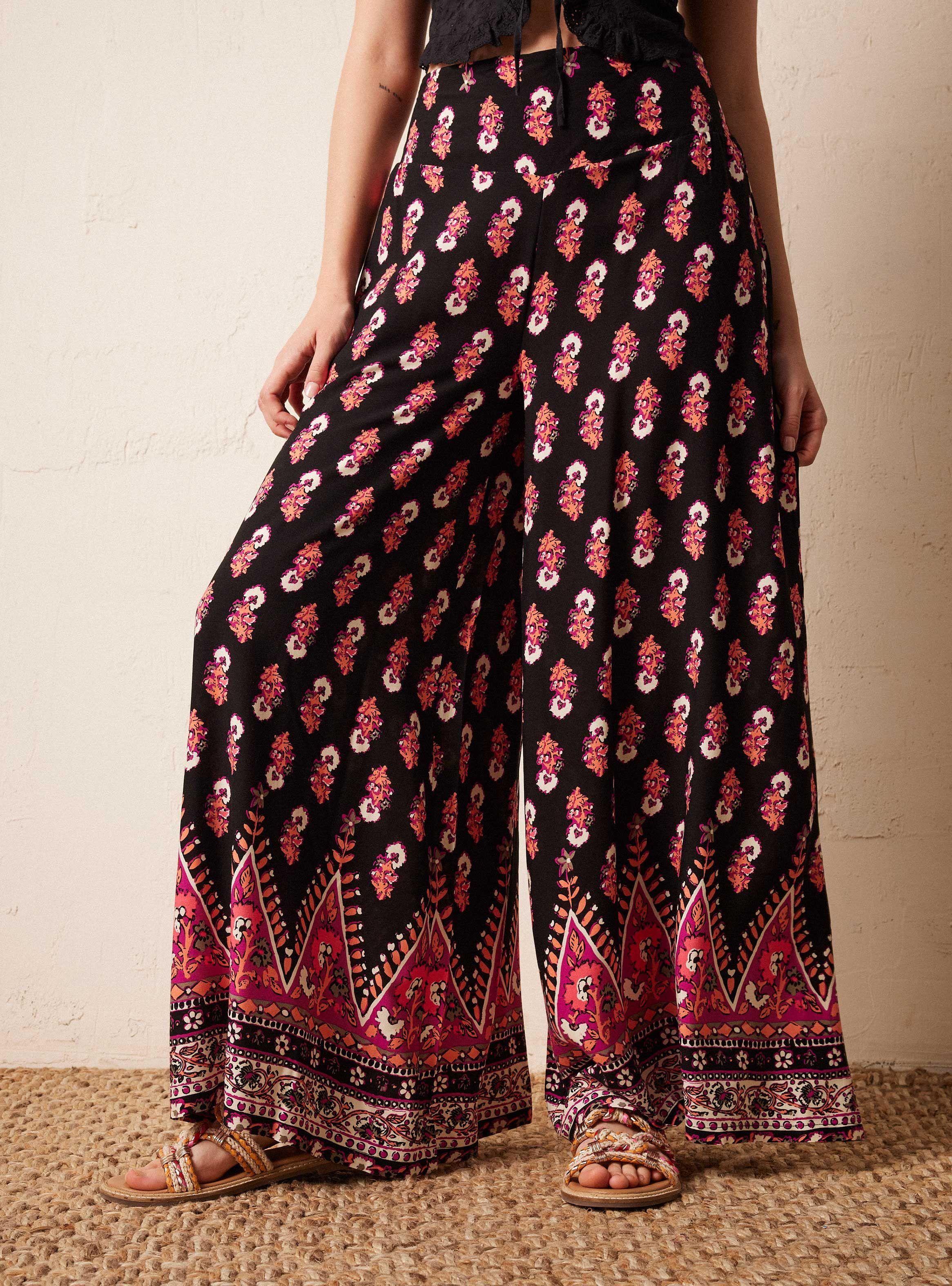 Pantalón Flare con Pretina Elasticada-0