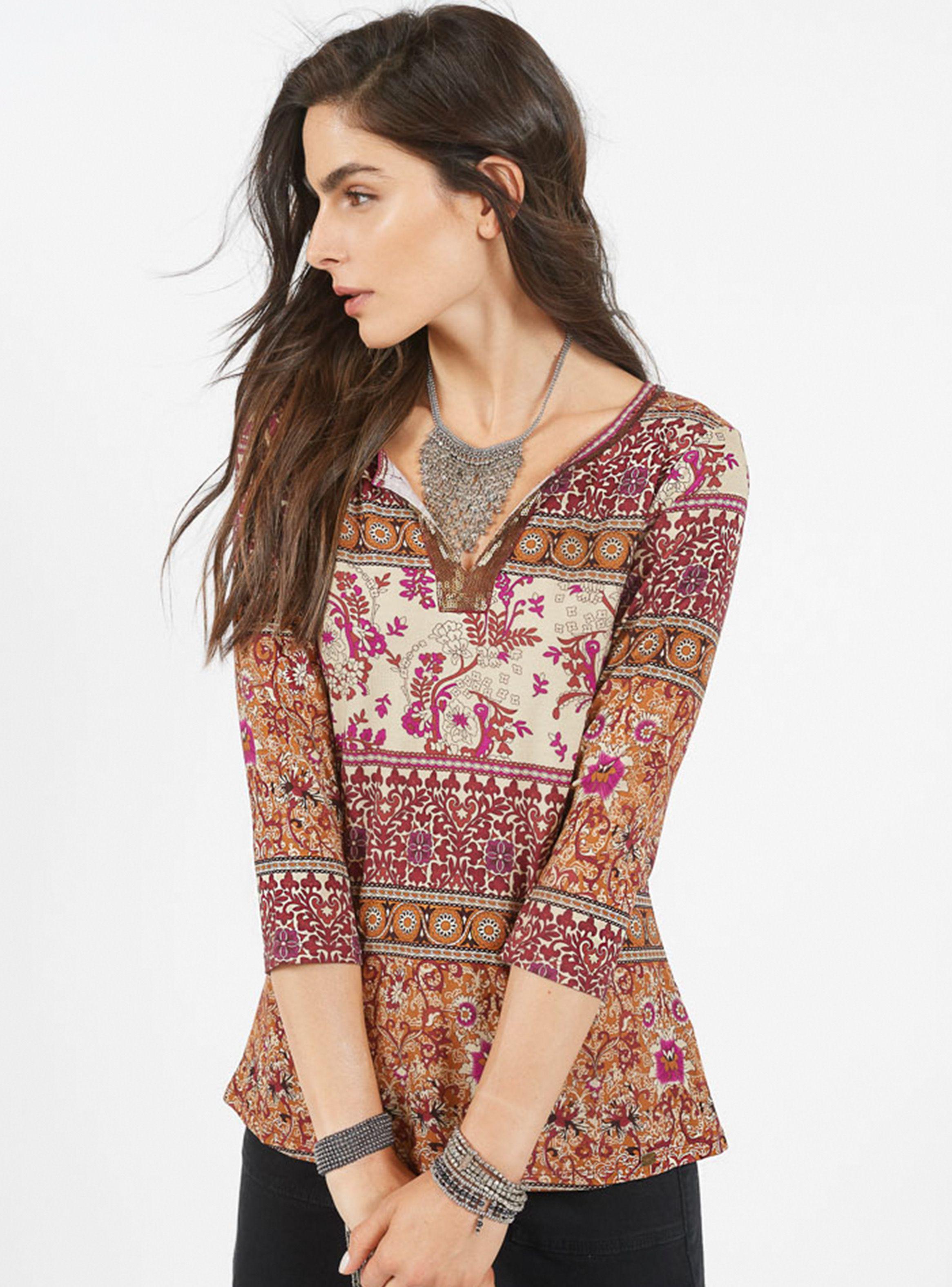 Polera Print Cuello Lentejuelas  Umbrale Woman-0