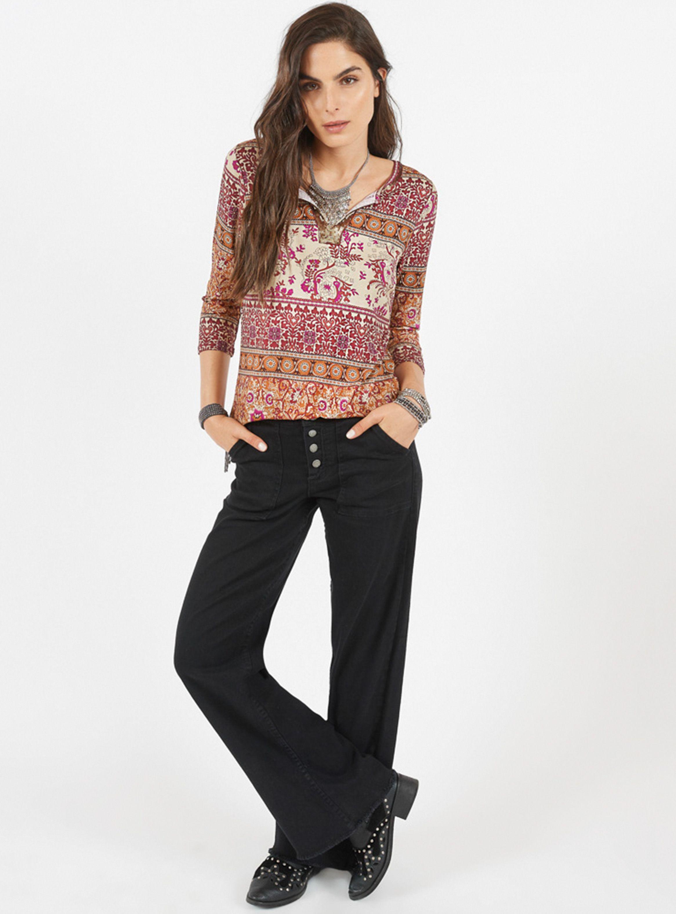 Polera Print Cuello Lentejuelas  Umbrale Woman-3