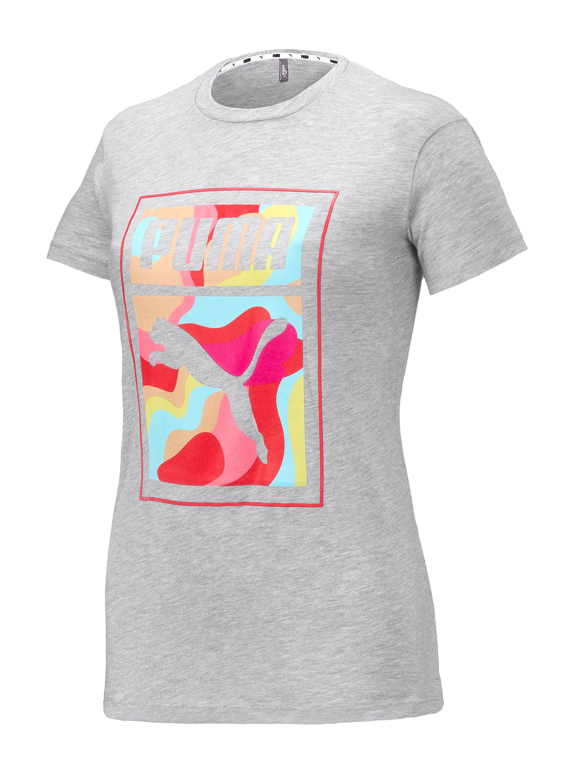 Polera Multicolor Graphic Tee Gris Mujer-0