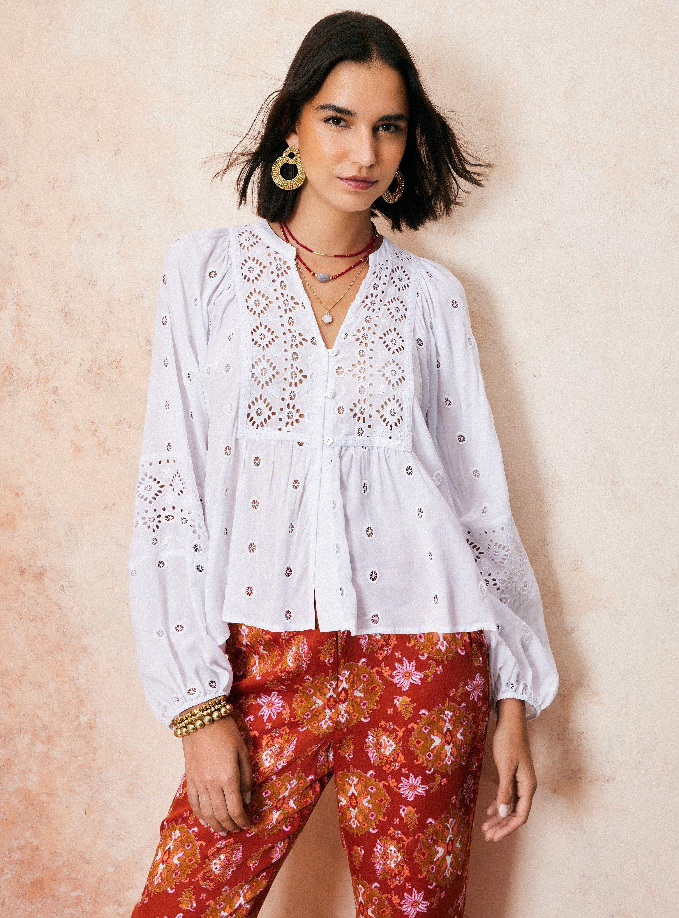 Blusa Tela Bordada-0