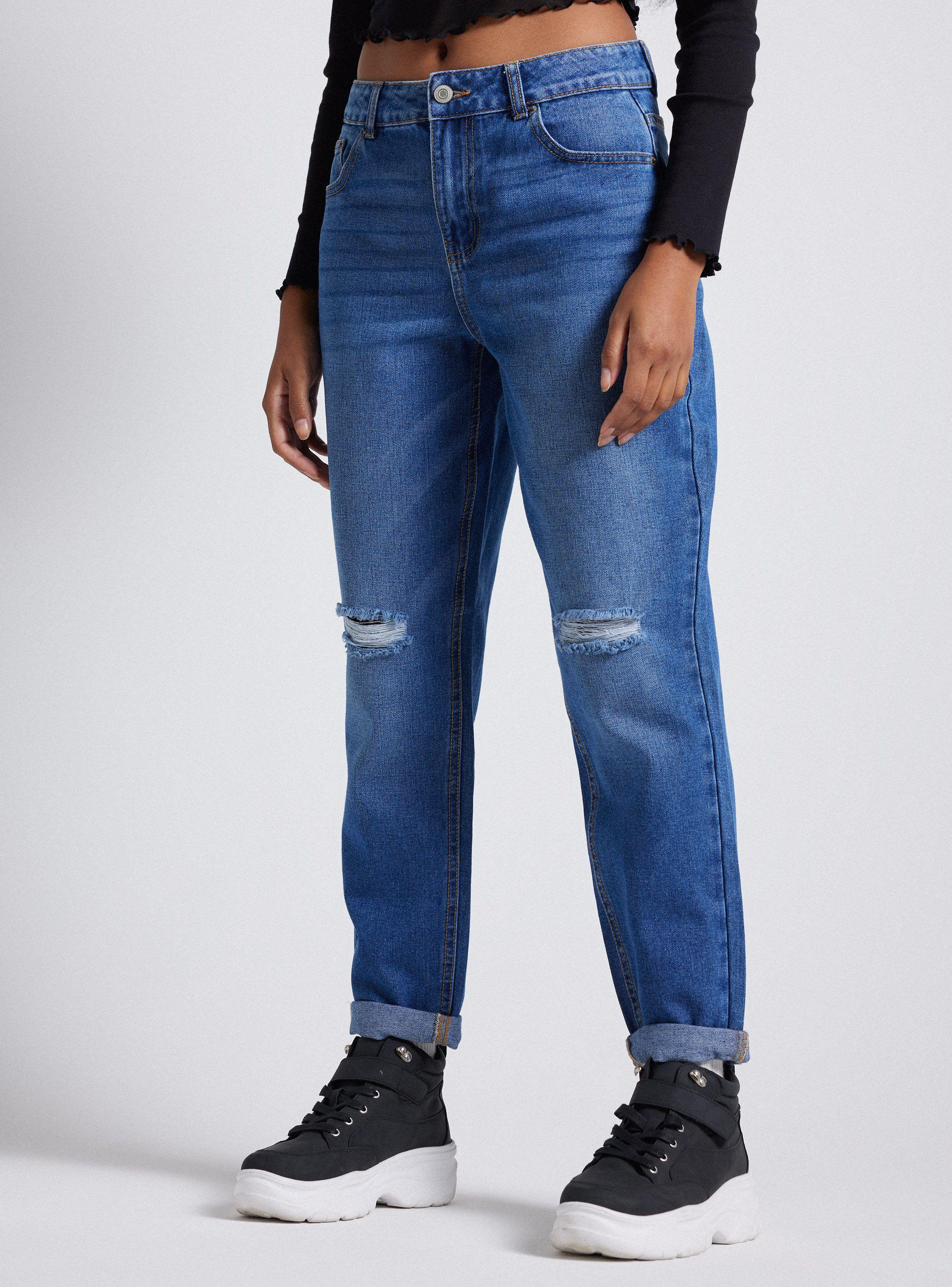 Jeans Boyfriend con Roturas-0