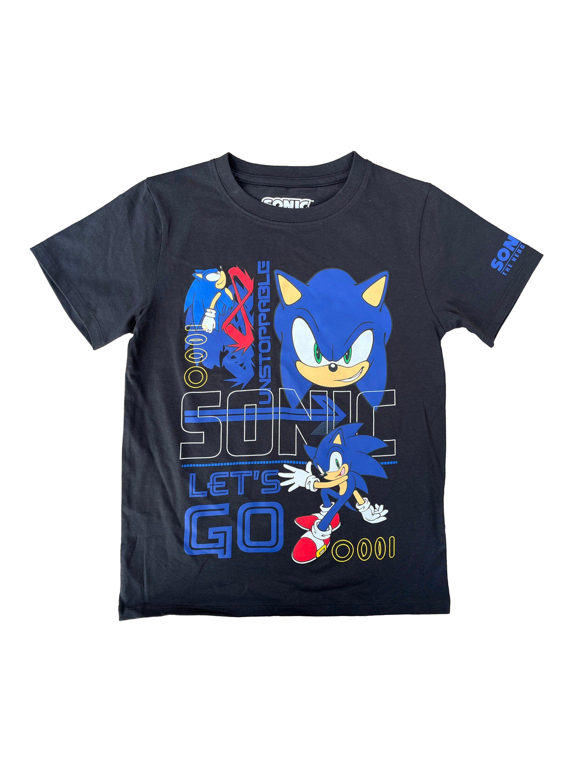 Polera Manga Corta Niño Let's Go Sonic-0