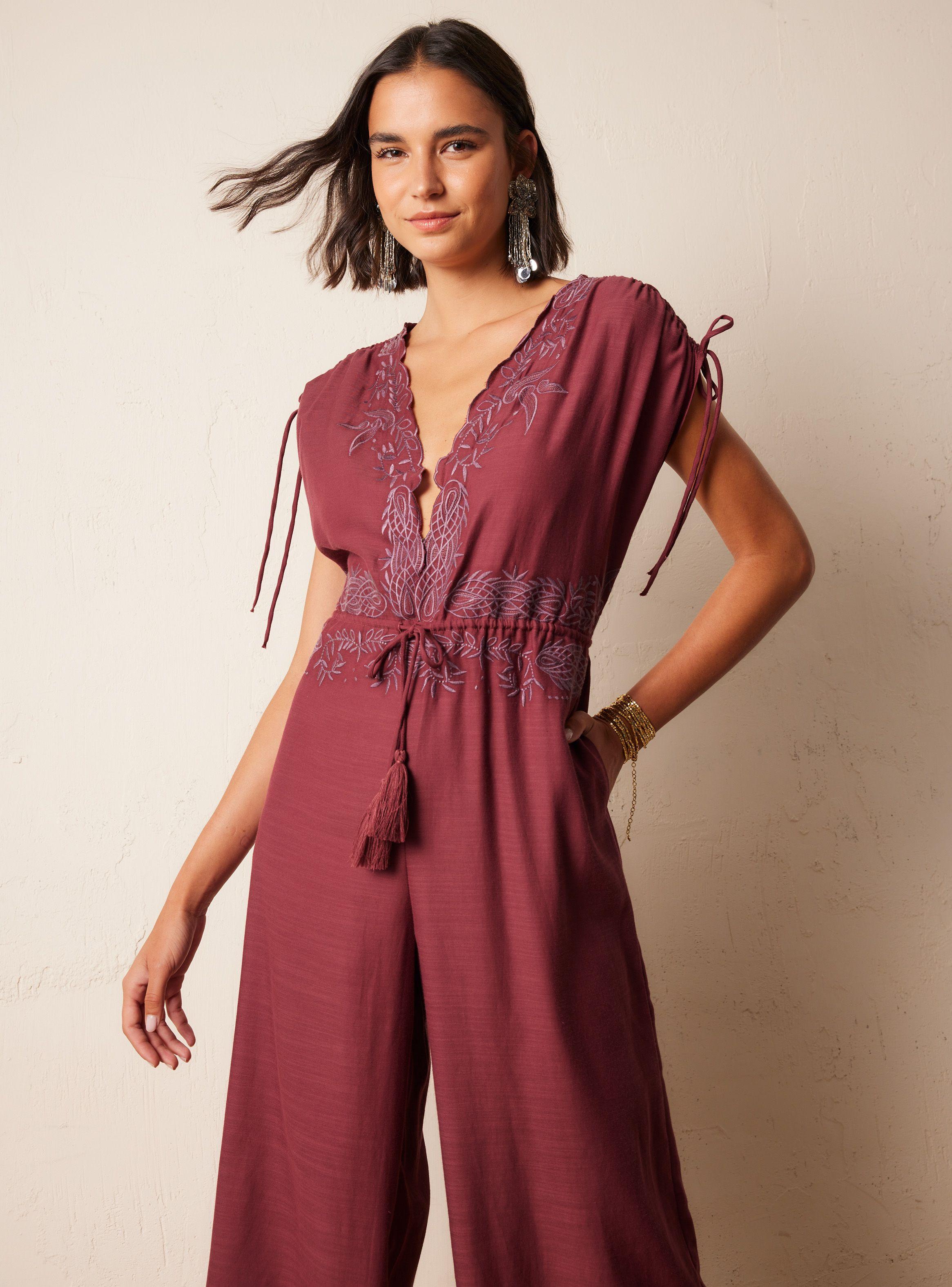 Vestido Enterito con Bordados al Tono-0