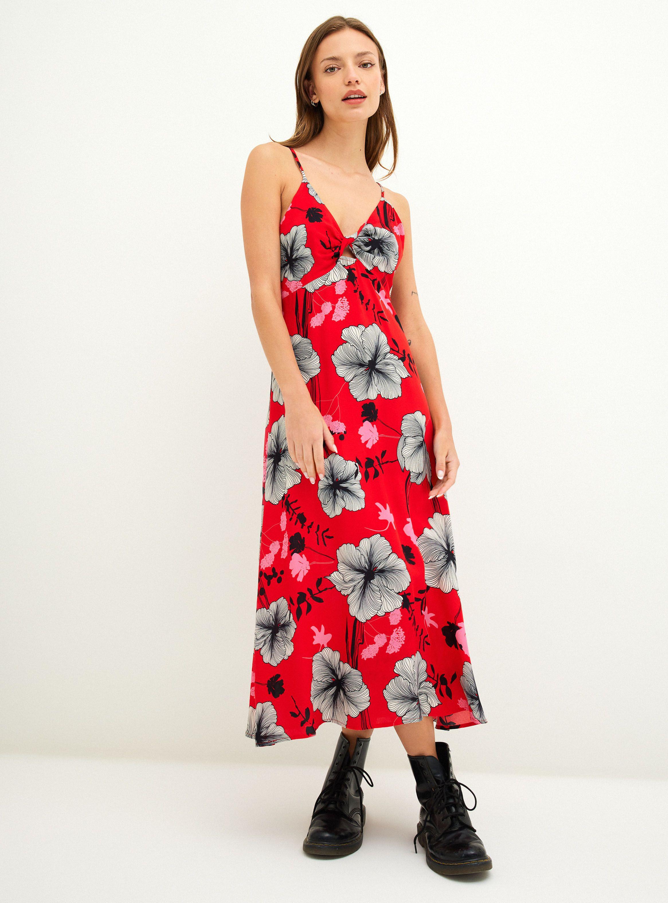 Vestido Largo Corte en V-0