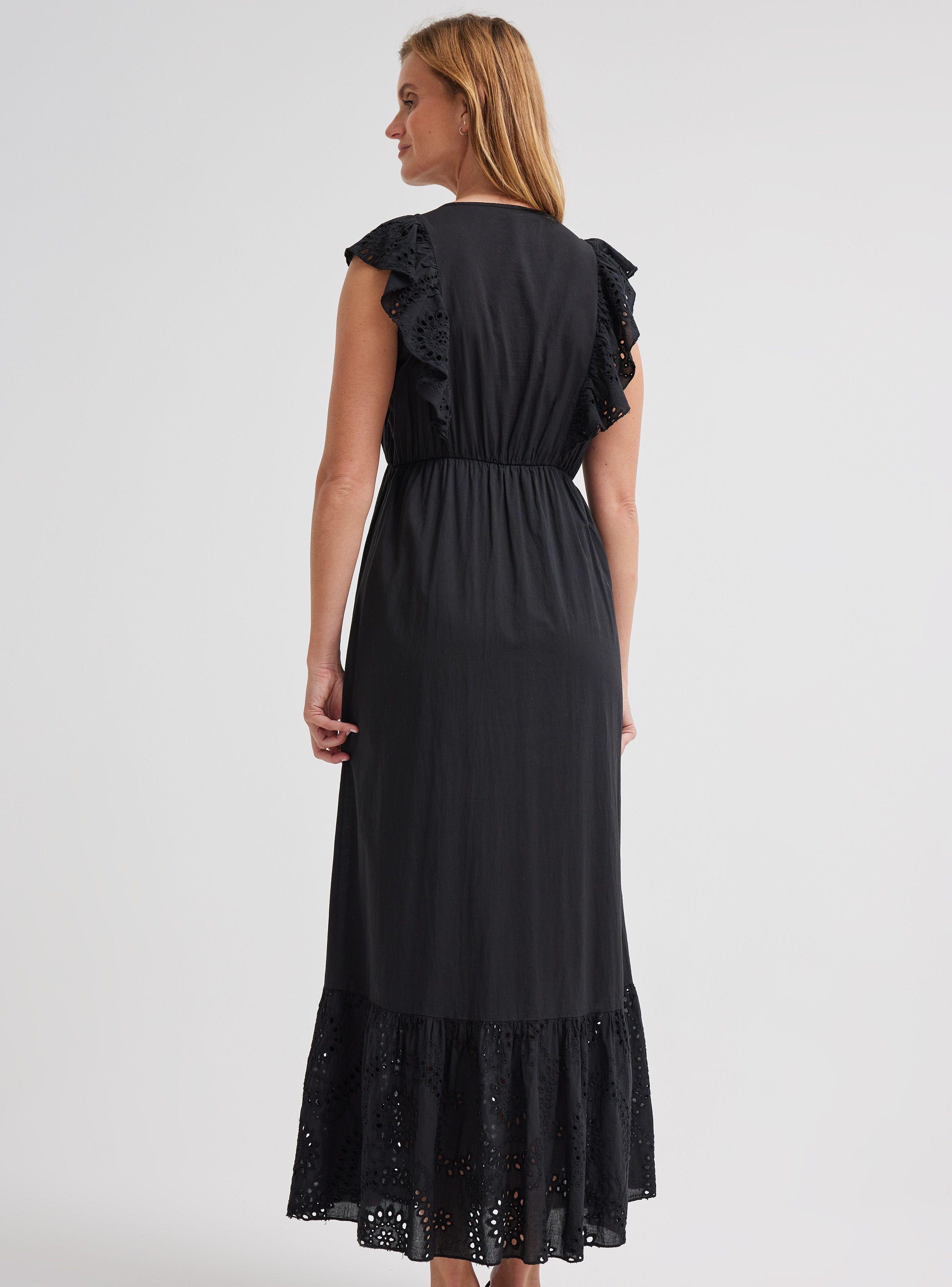 Vestido Largo Broderie Floral Hecho en Italia-1